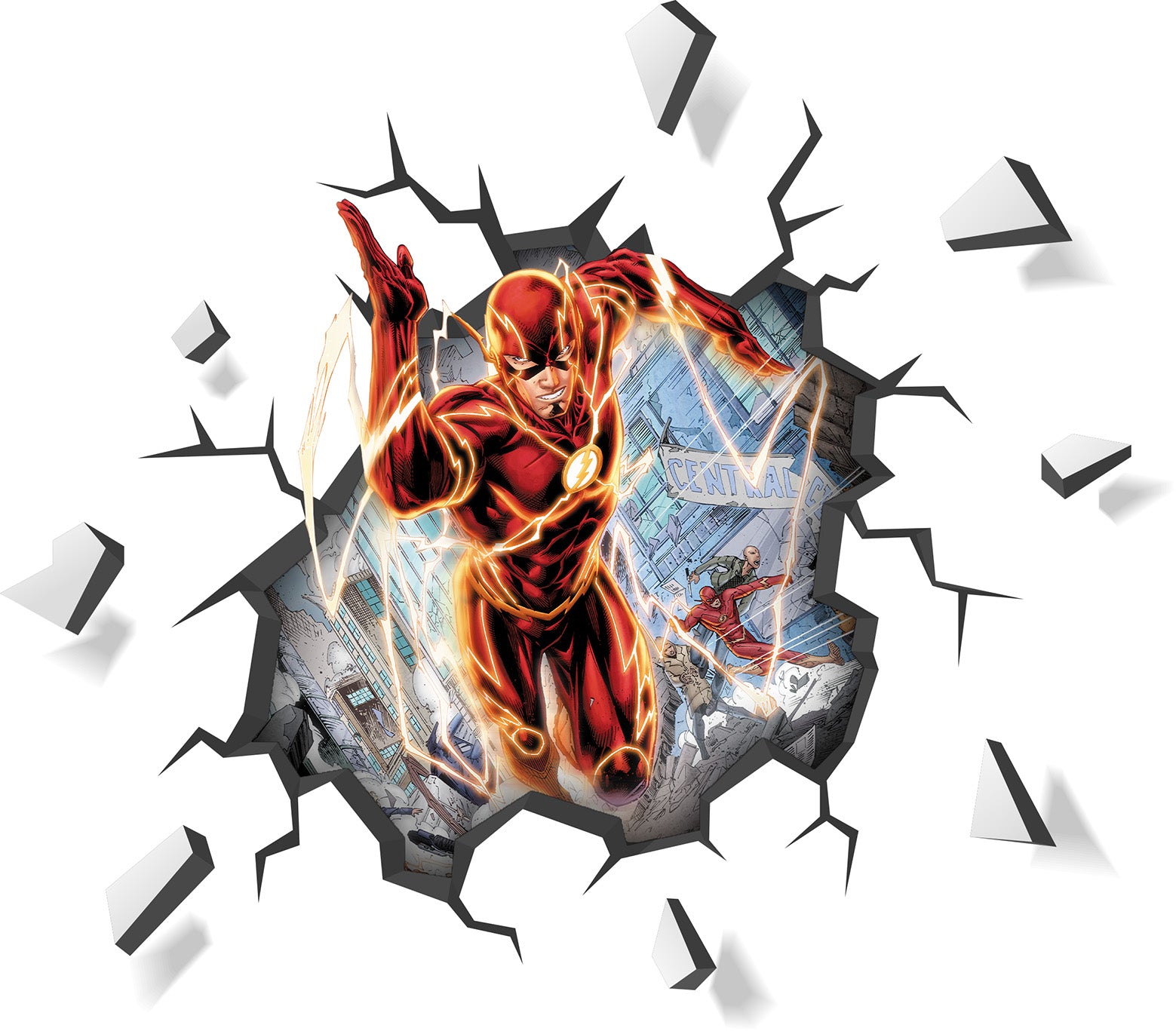 The Flash 3D Explosion Effect Wall Sticker Decal Home Decor Wall Art Mural