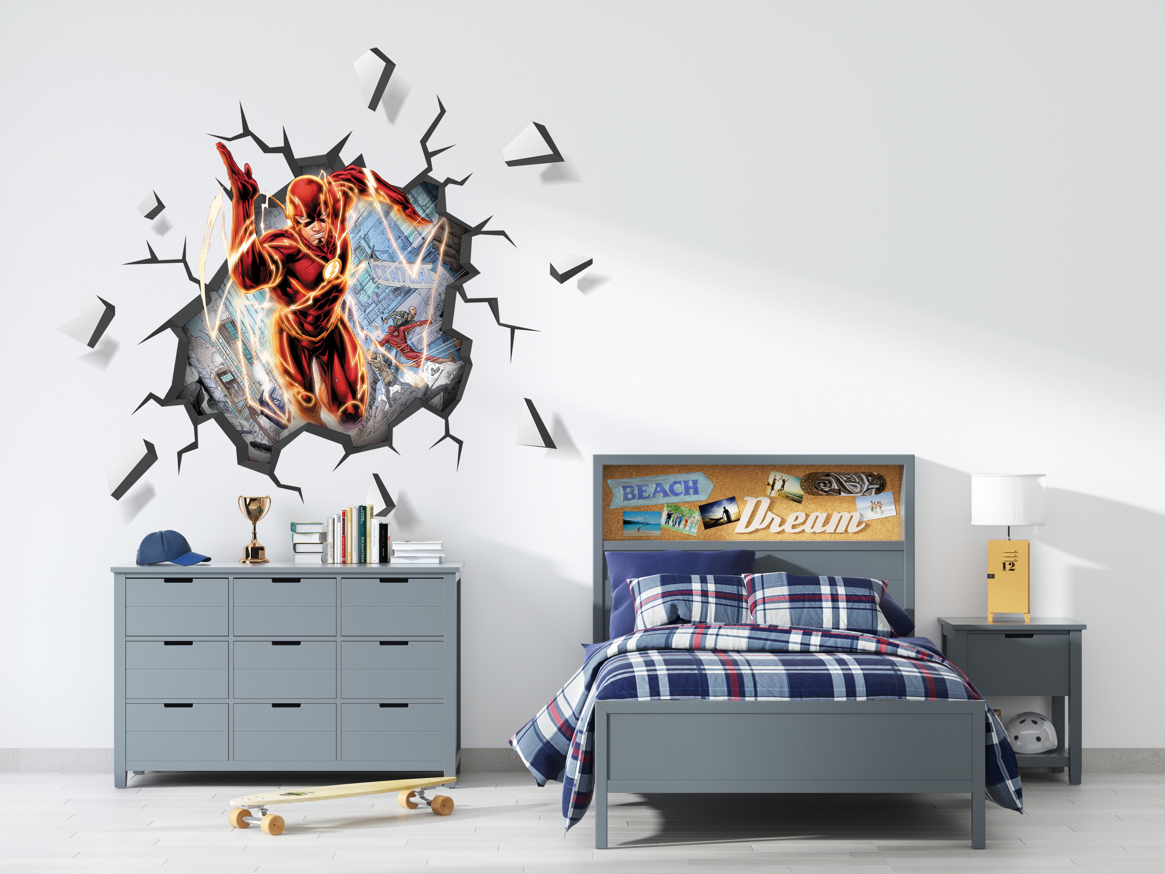 The Flash 3D Explosion Effect Wall Sticker Decal Home Decor Wall Art Mural