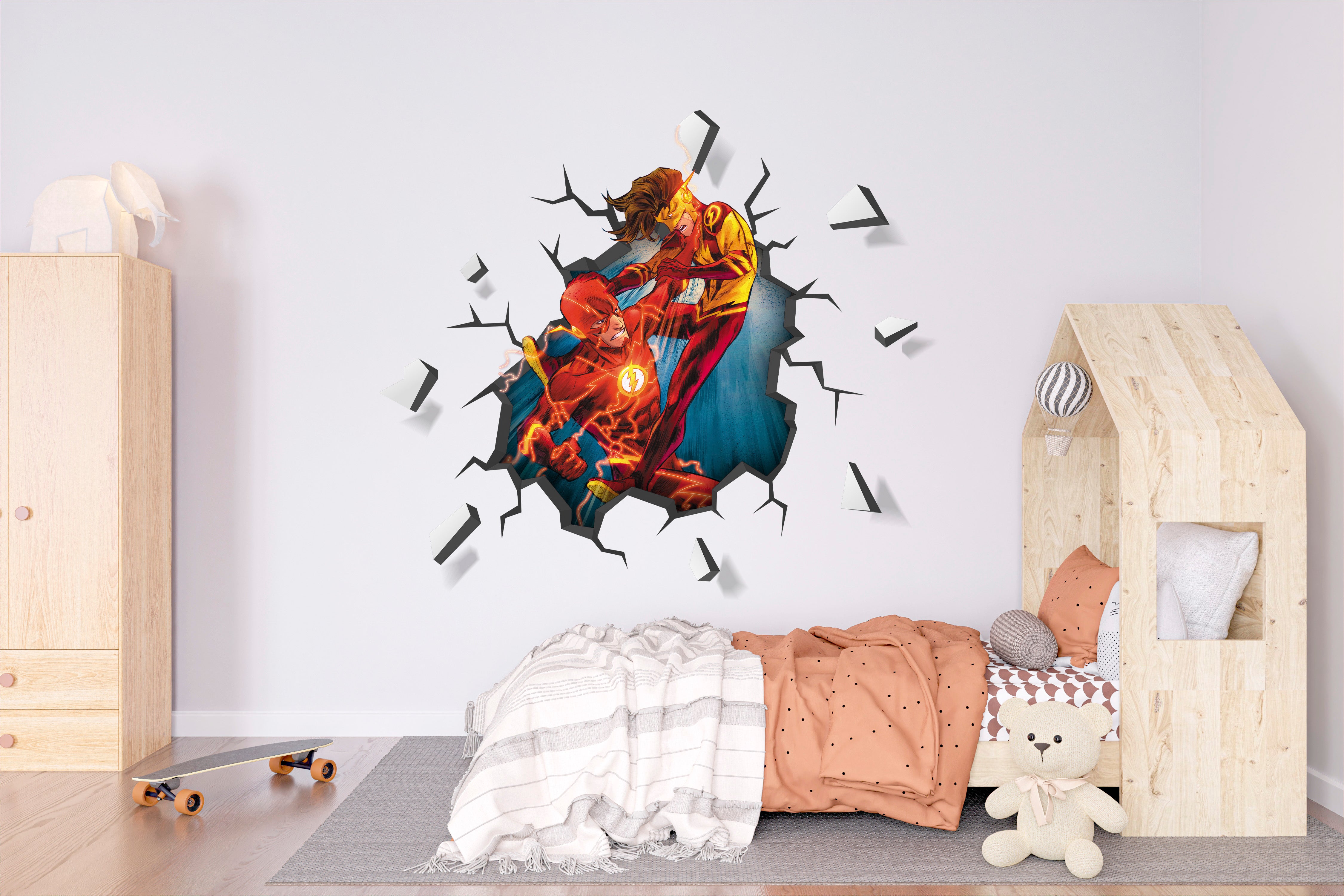 The Flash 3D Explosion Effect Wall Sticker Decal Home Decor Wall Art Mural