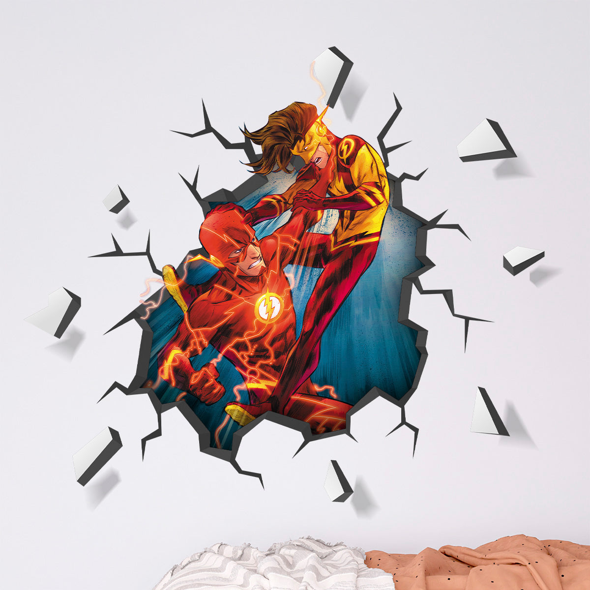The Flash 3D Explosion Effect Wall Sticker Decal Home Decor Wall Art Mural