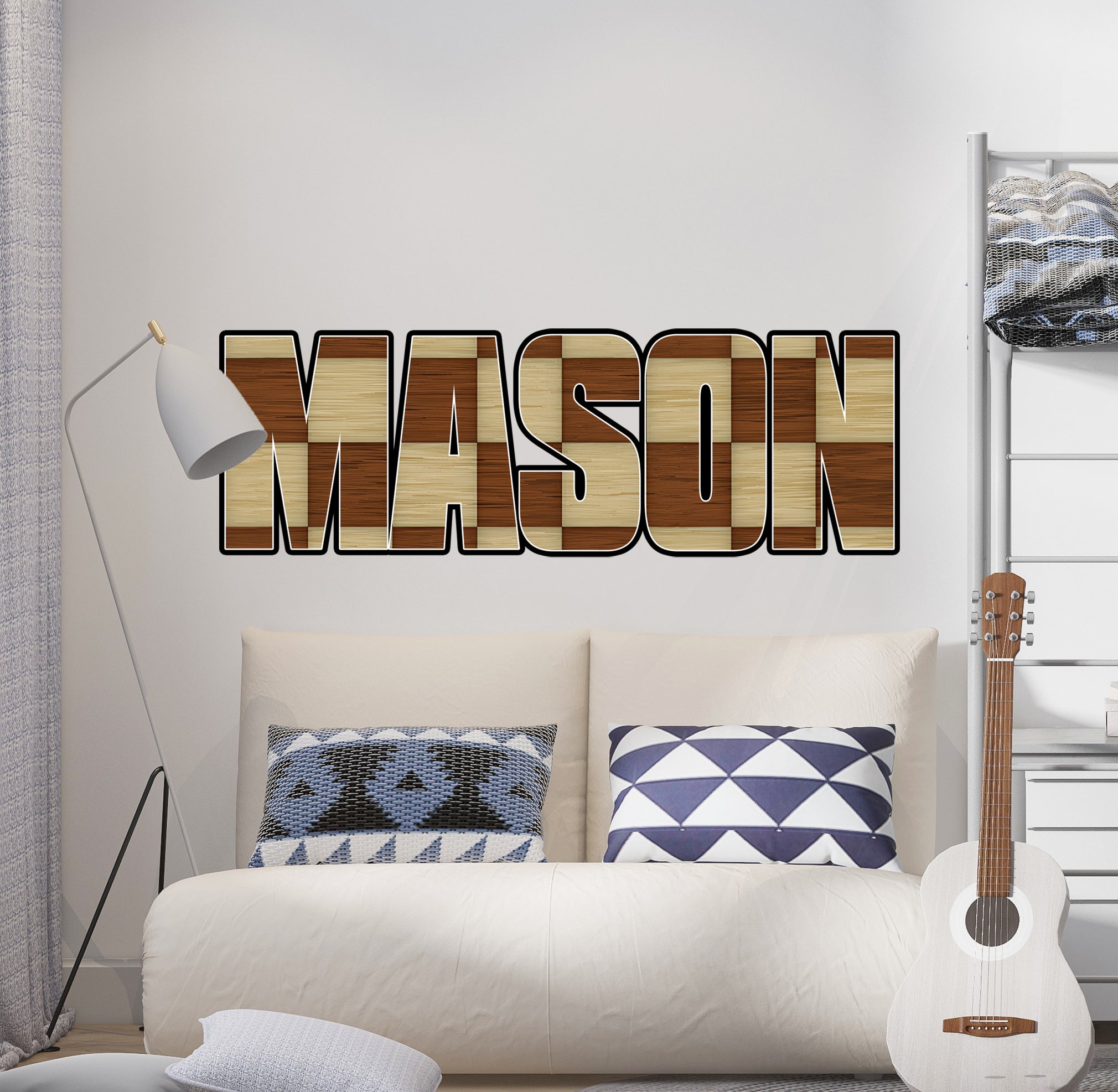 Chess Name Wall Sticker Removable Decal Personalized Custom Wall Decor Art
