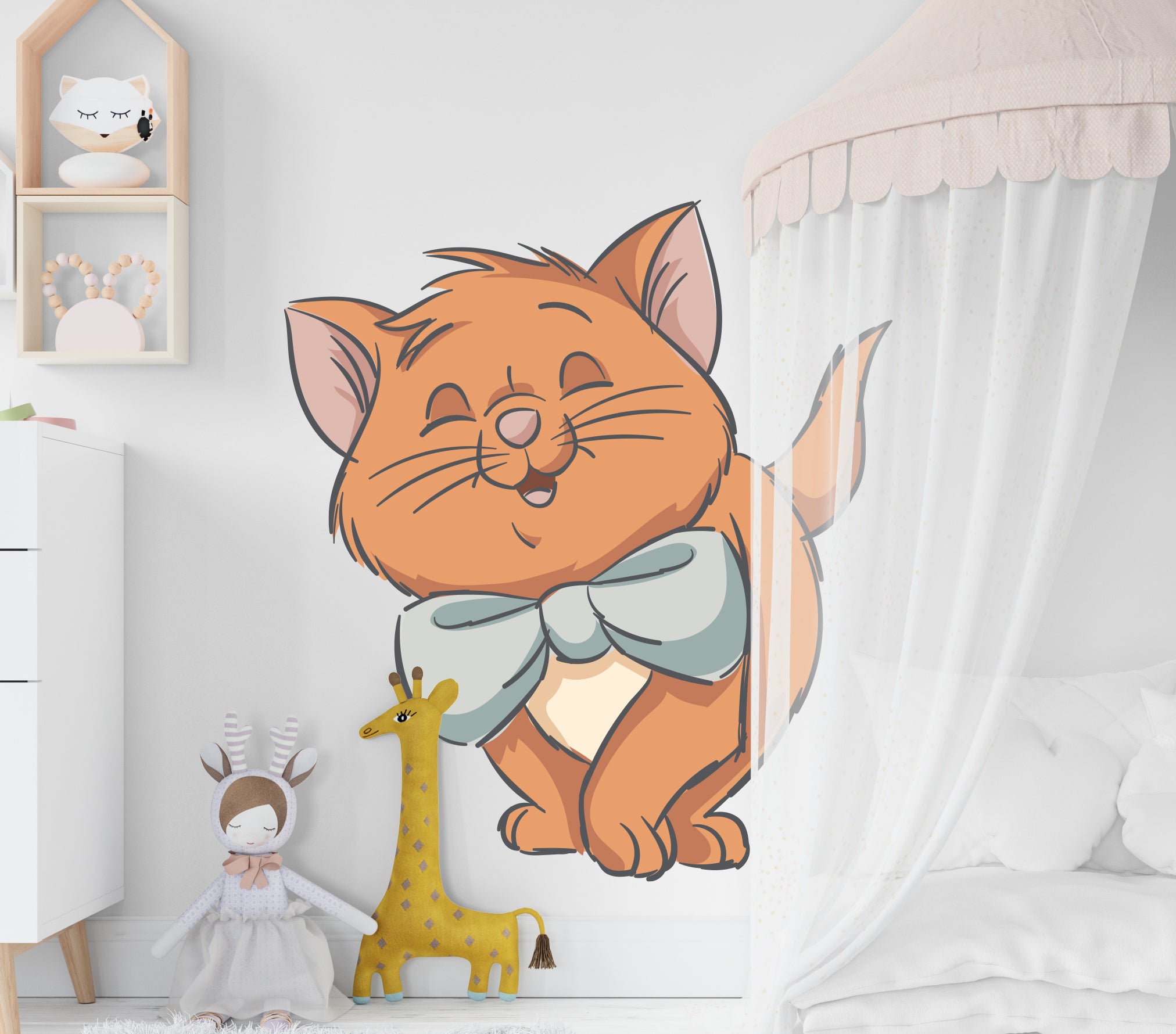 Aristocats Toulouse Disney Cats Wall Decal Wall Sticker Kids Room Wall Art ARC08