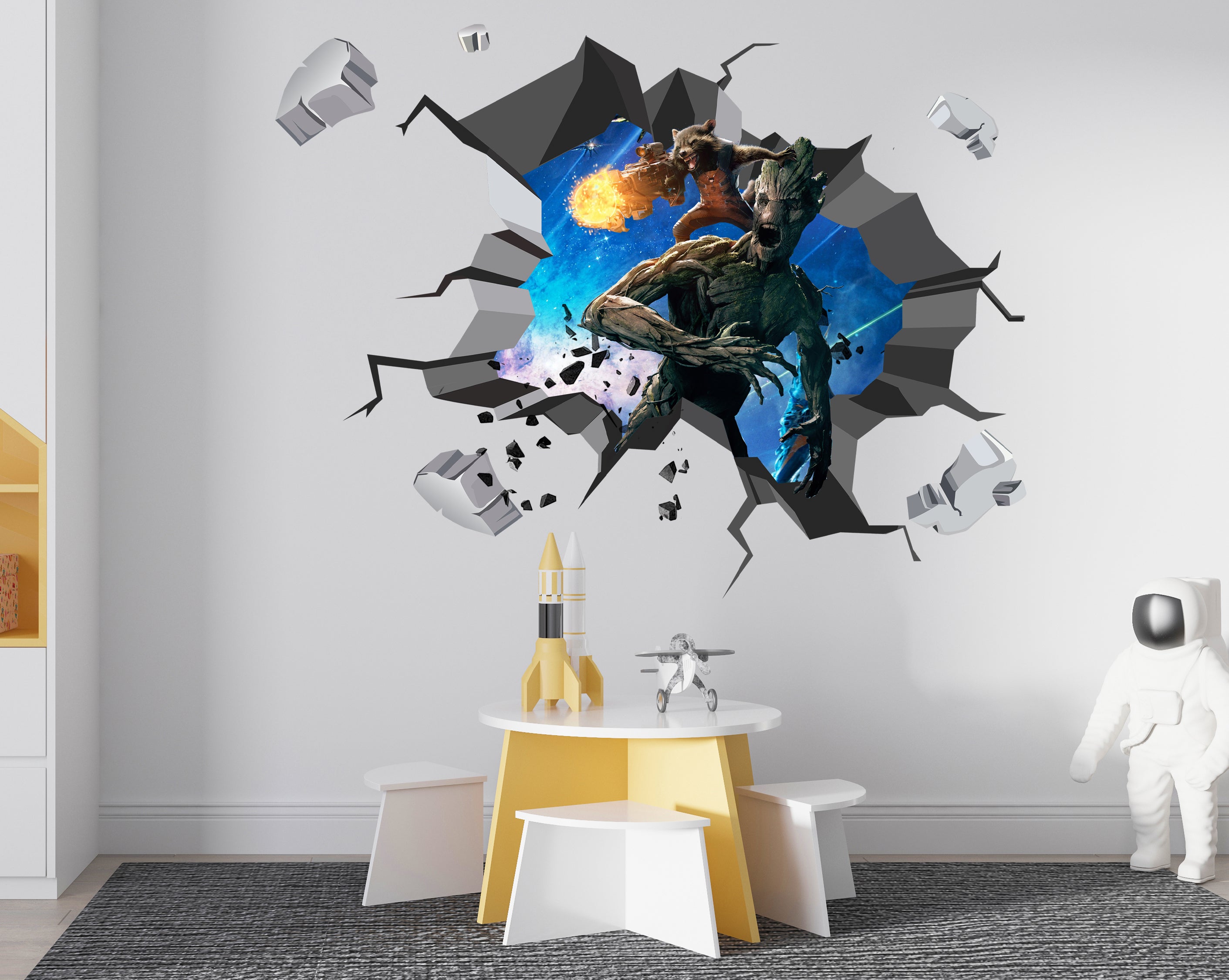 Guardians Of the Galaxy 3D Explosion Effect Wall Sticker Decal GRD01