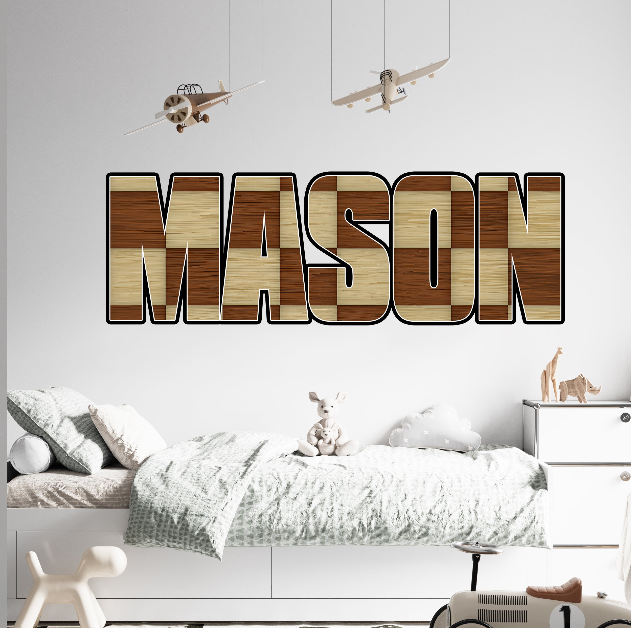 Chess Name Wall Sticker Removable Decal Personalized Custom Wall Decor Art