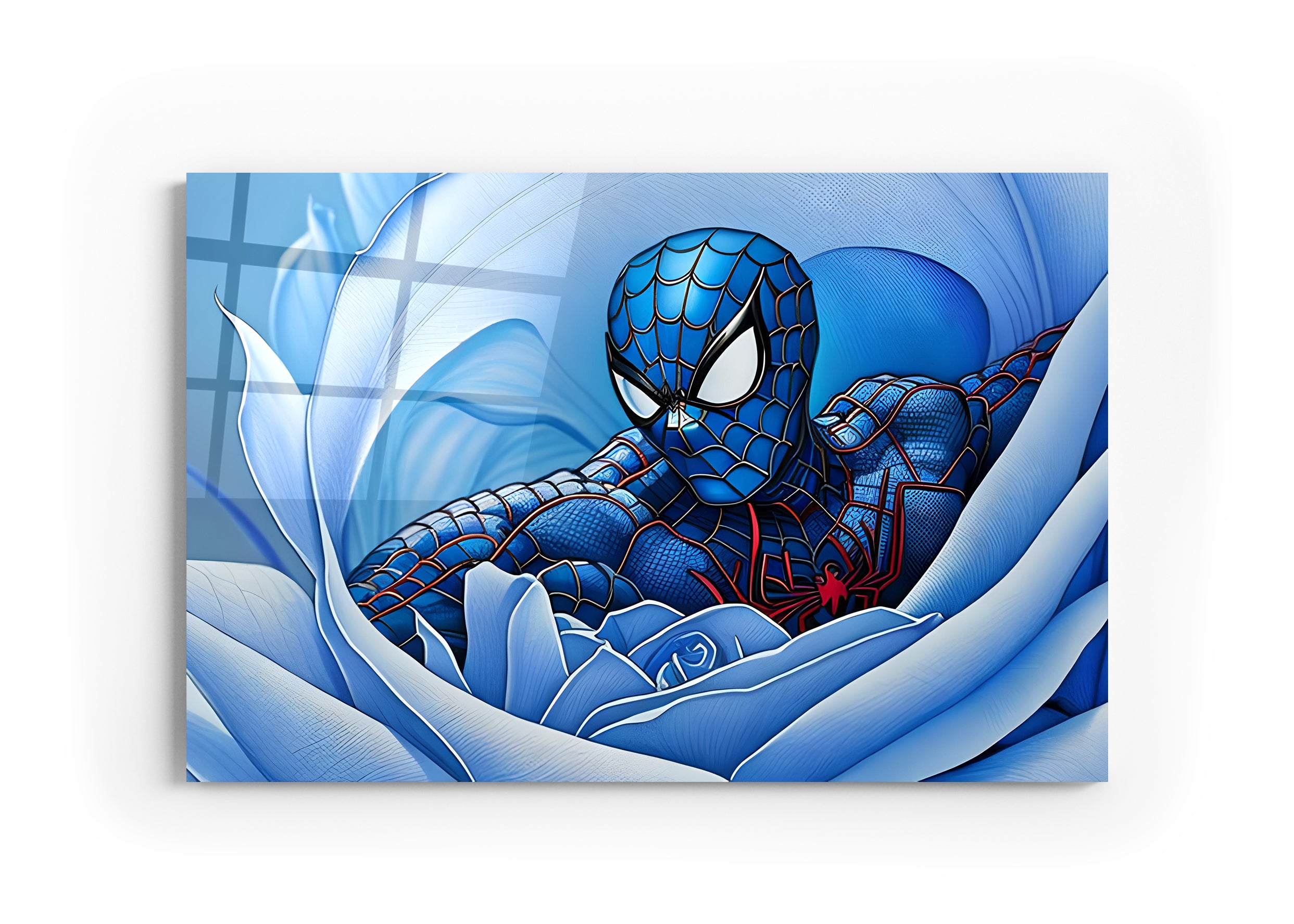 Spiderman Artwork Glass Print