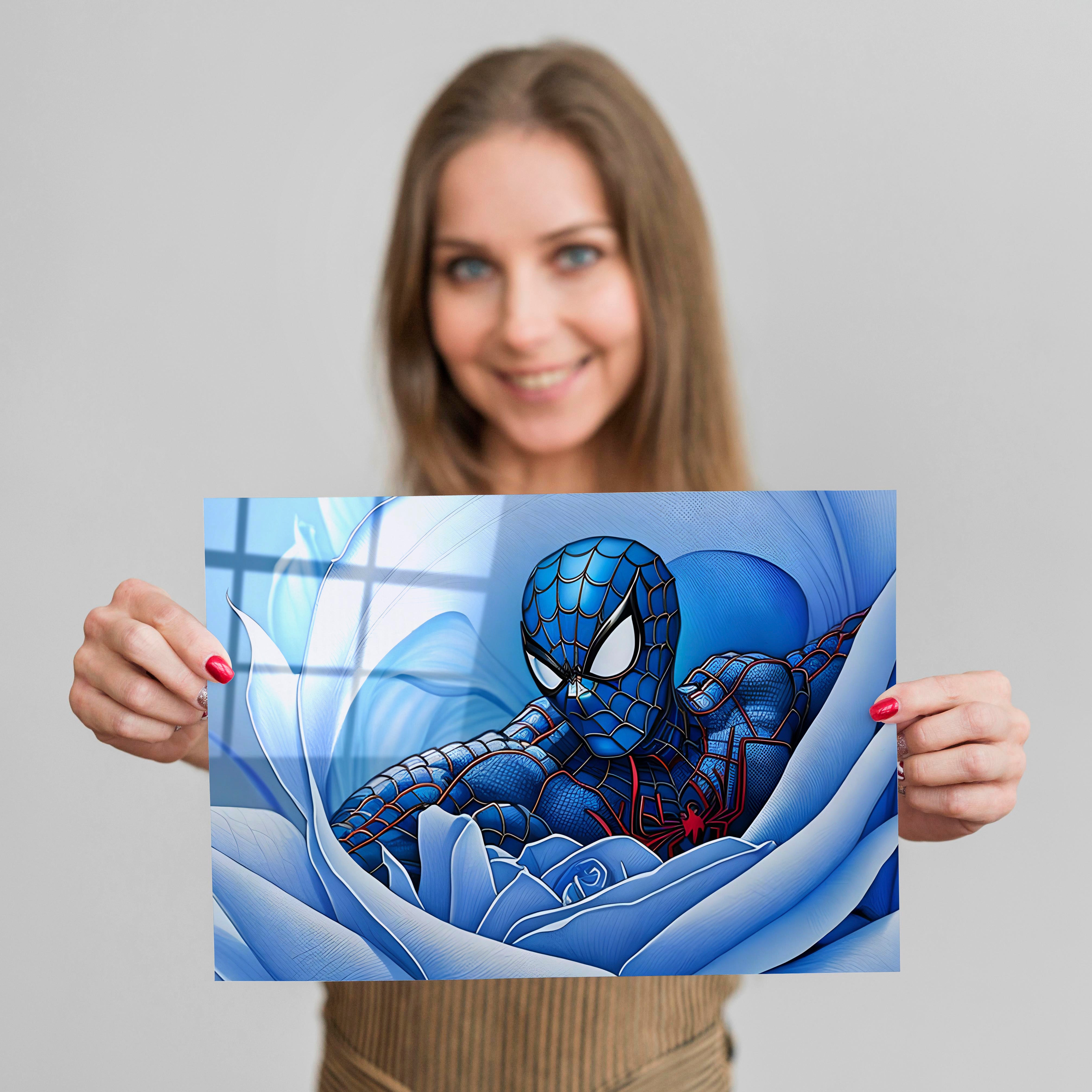 Spiderman Artwork Glass Print