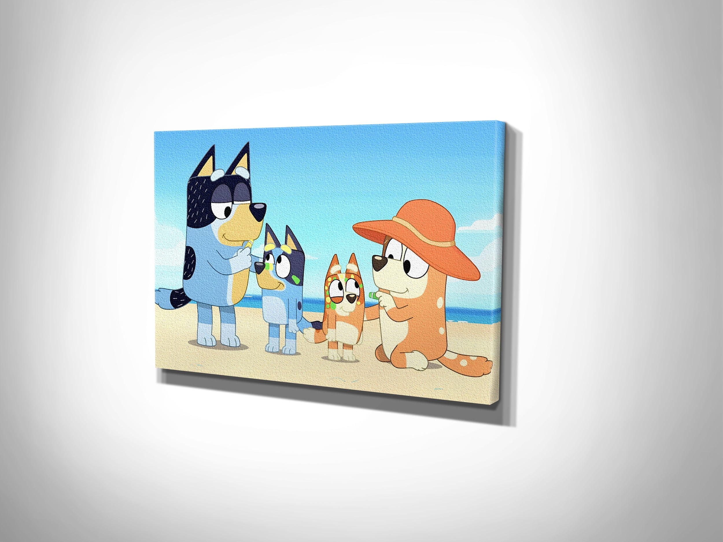 Bluey Canvas Print Wall Art Wall Decor Giclee