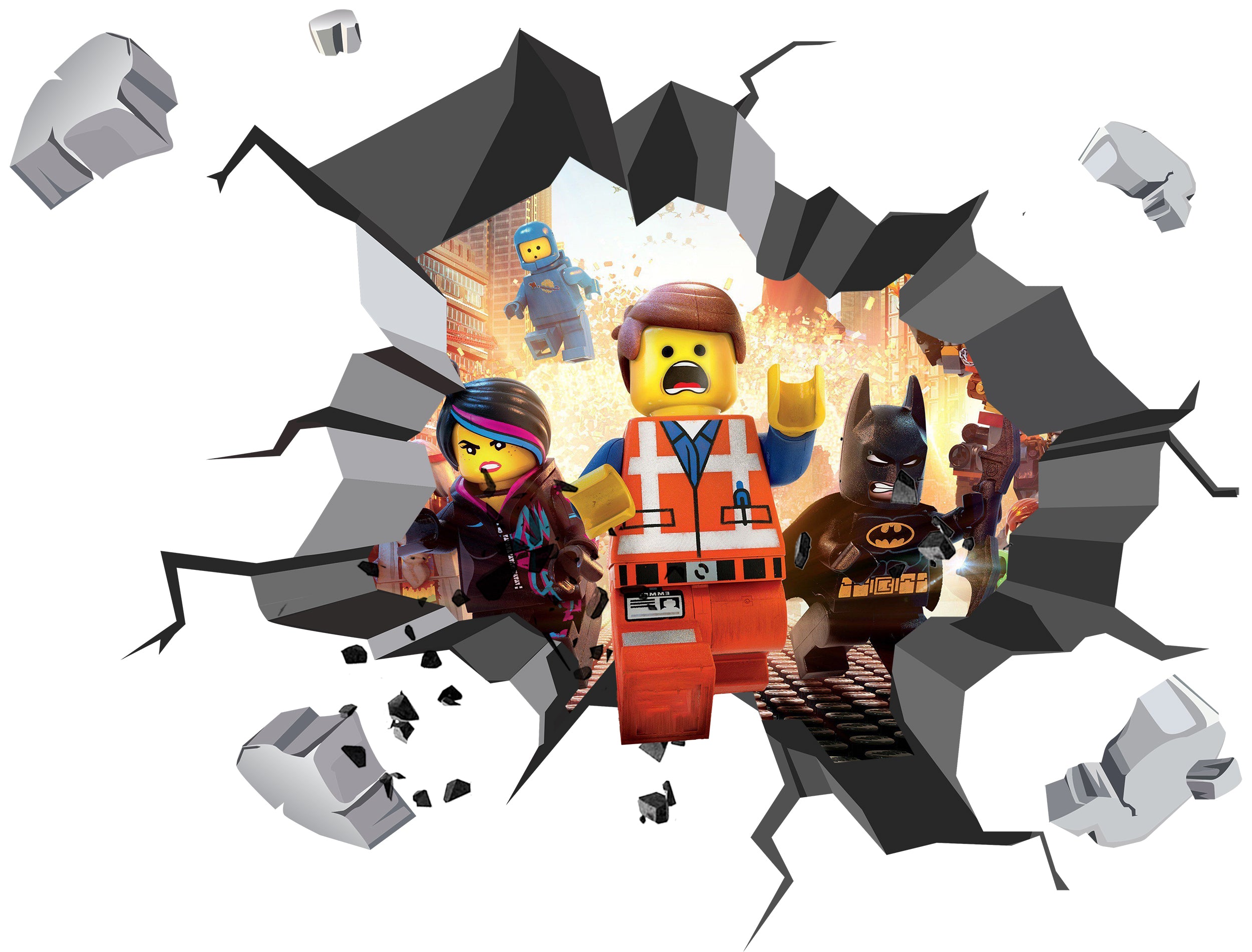 Lego Movie 3D Explosion Effect Wall Sticker Decal Home Decor Mural Art LG05