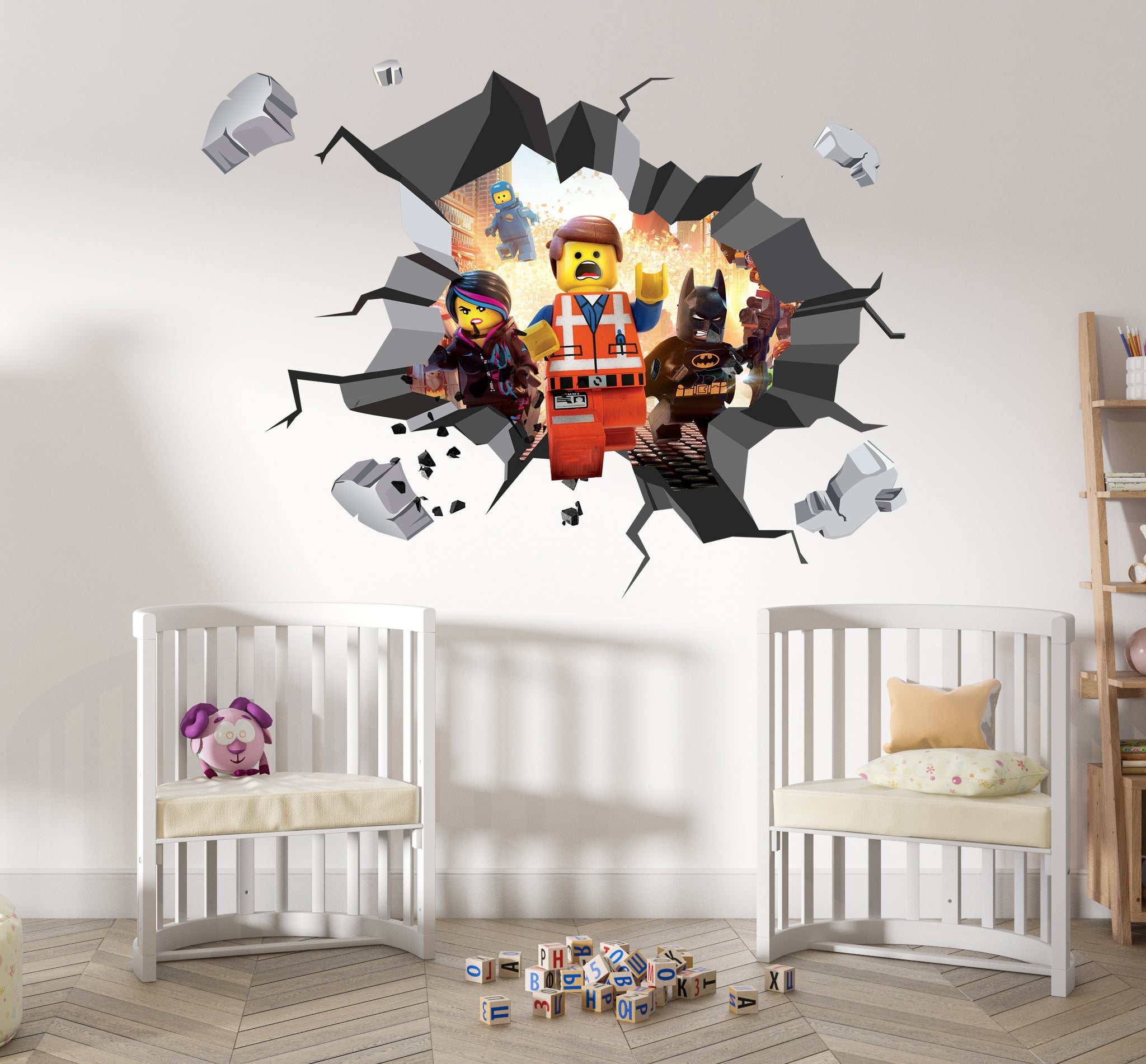 Lego Movie 3D Explosion Effect Wall Sticker Decal Home Decor Mural Art LG05