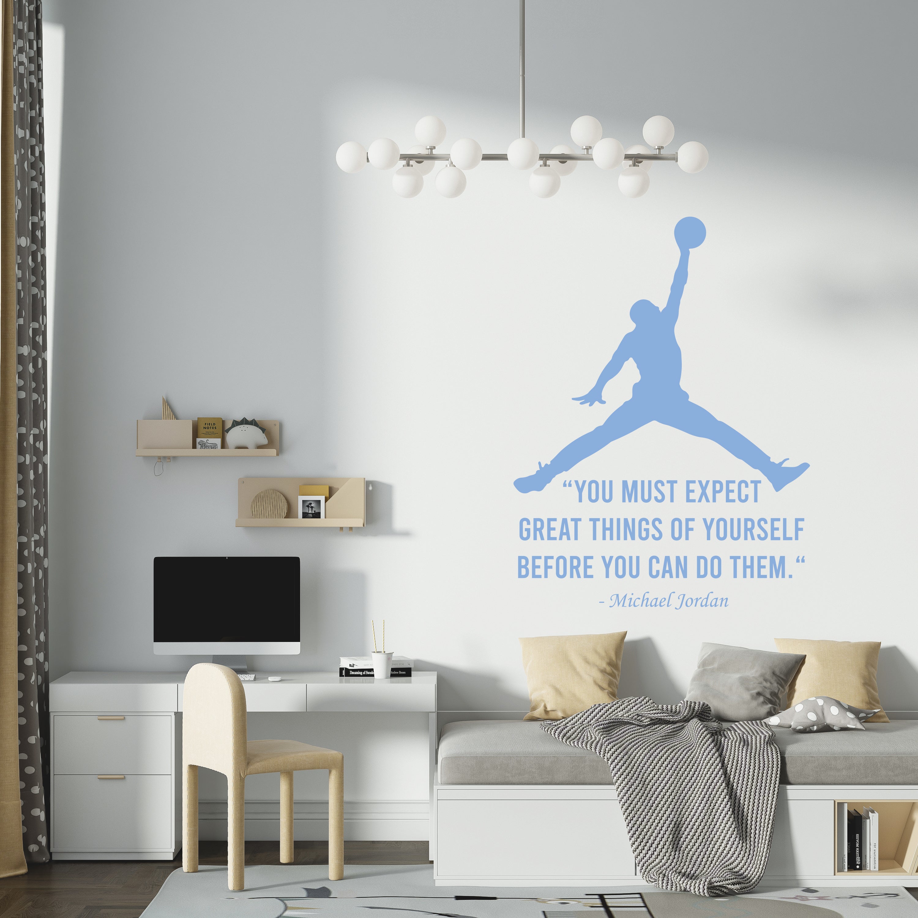 Michael Jordan Inspirational Quote Wall Sticker Decal Stencil Silhouette