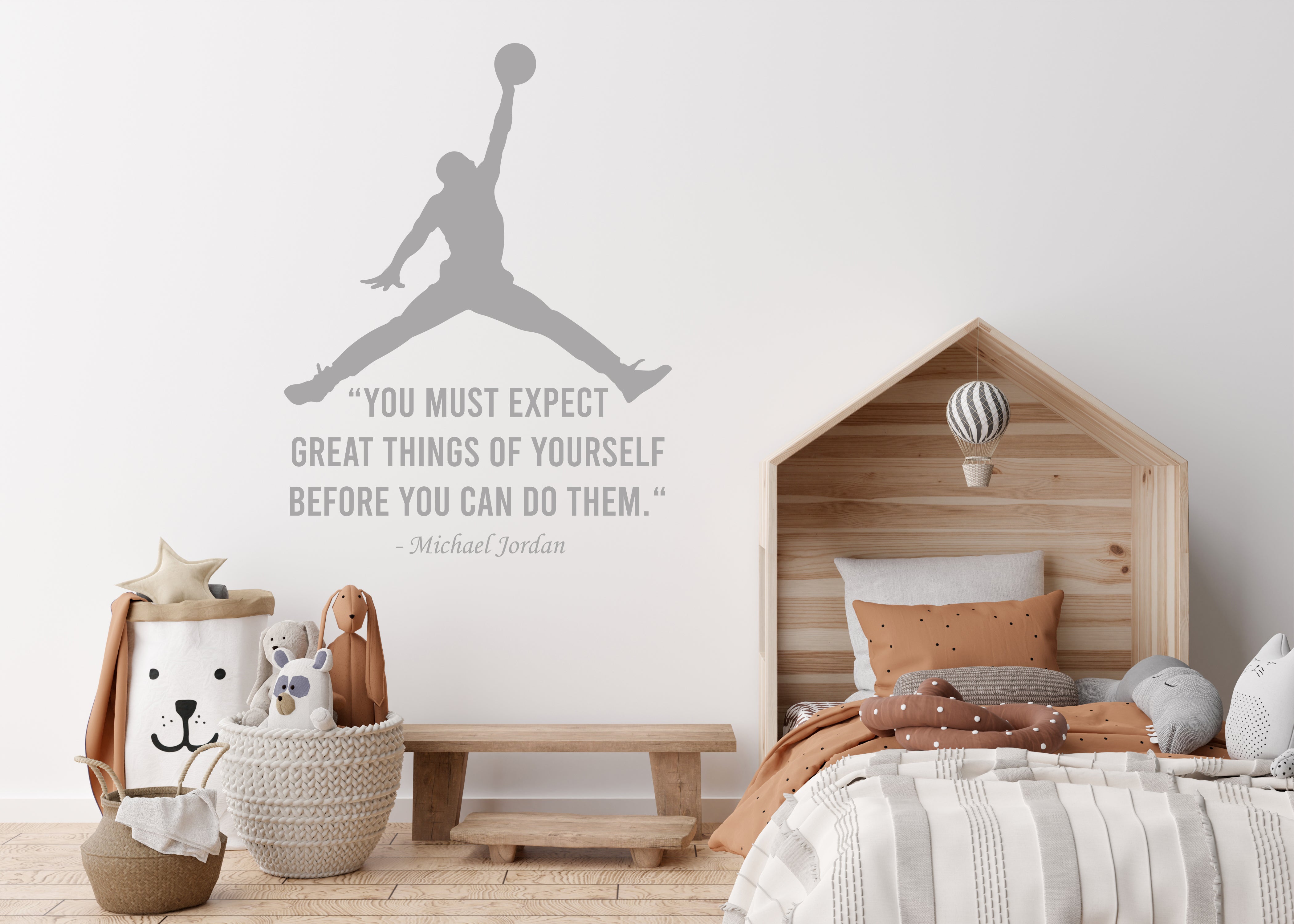 Michael Jordan Inspirational Quote Wall Sticker Decal Stencil Silhouette