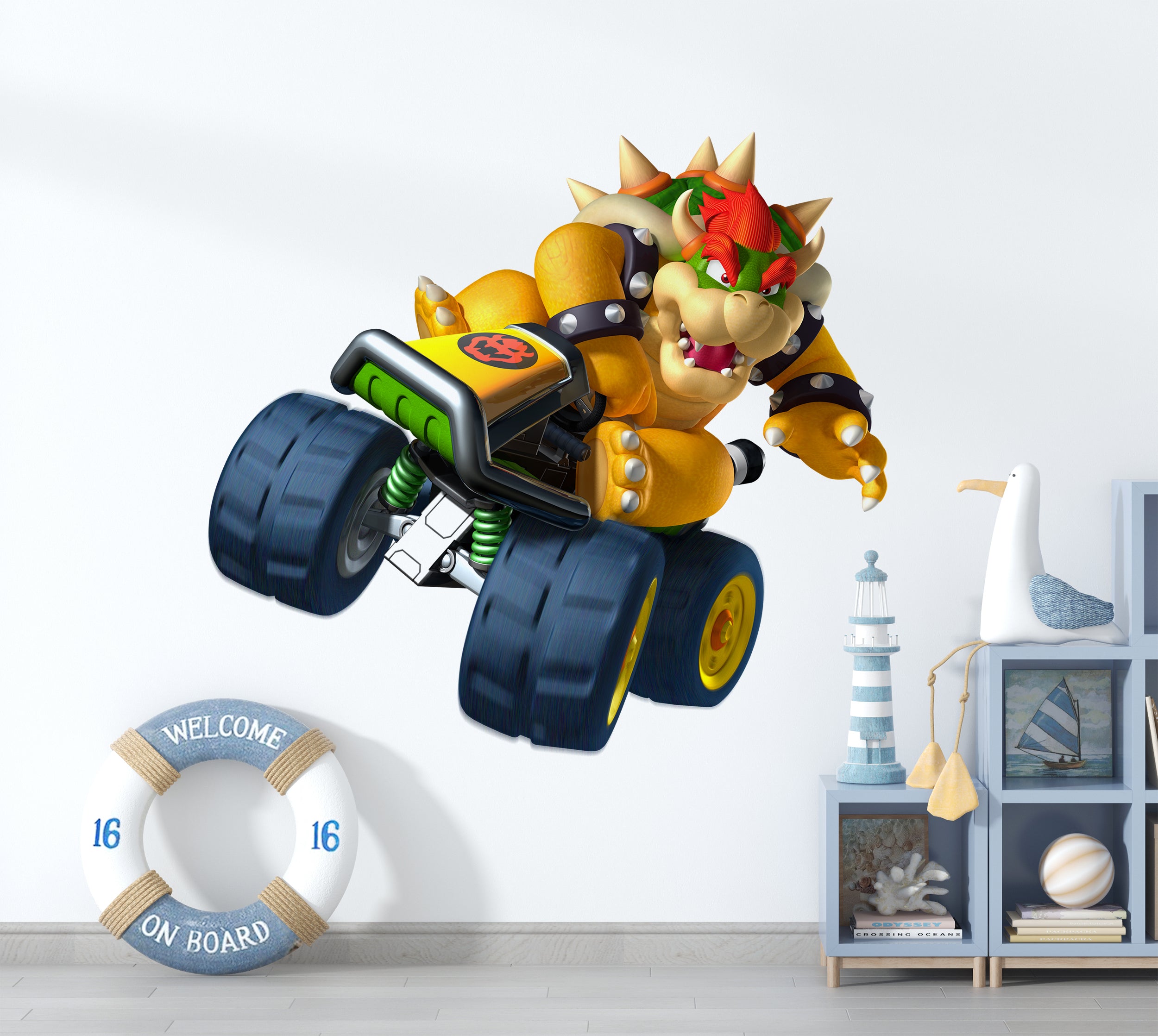 Bowser Super Mario Bros Kart Wall Decal Removable Sticker Kids Home Decor Art SMR10