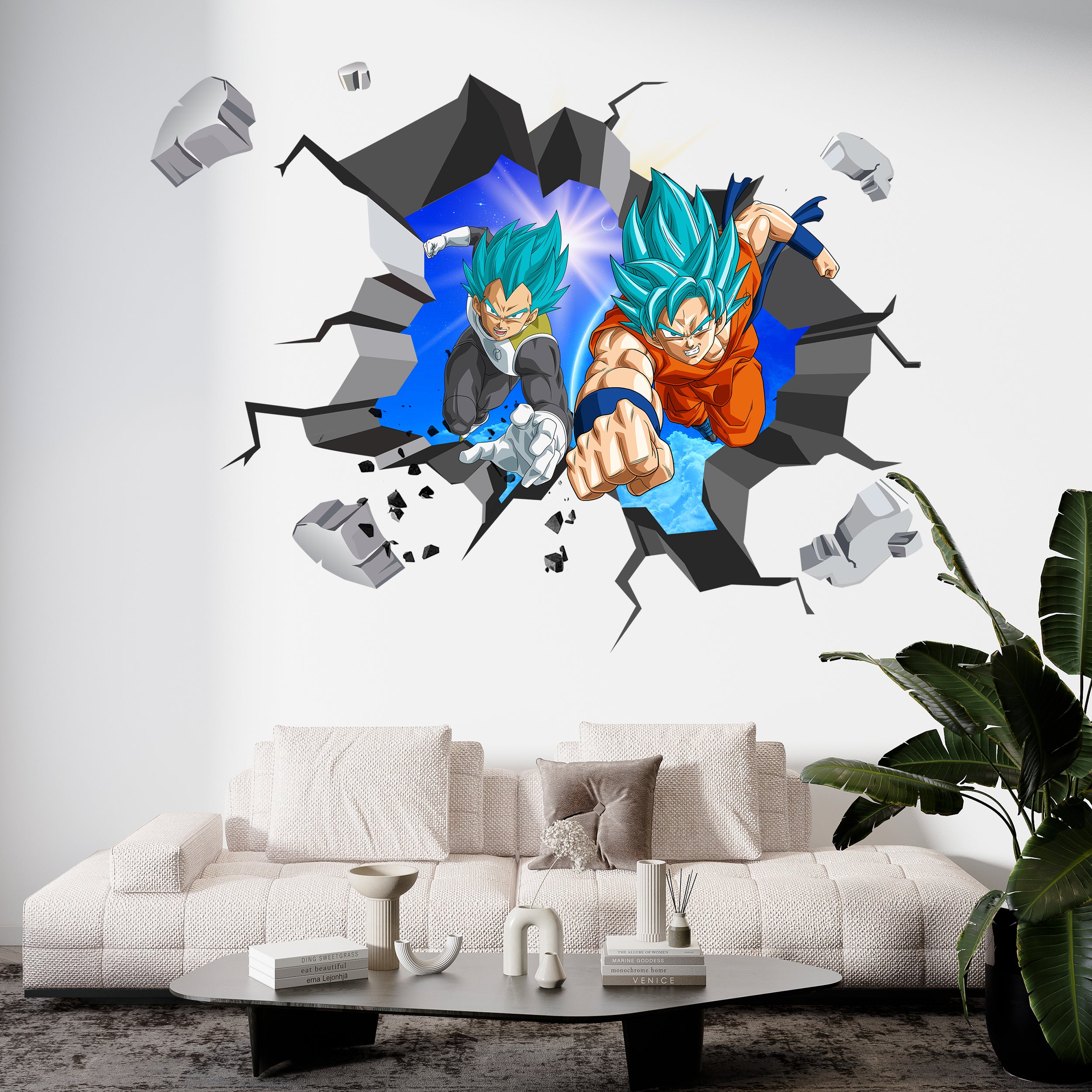 Dragon Ball Z 3D WALL EXPLOSION Decal Wall Sticker Decor Art