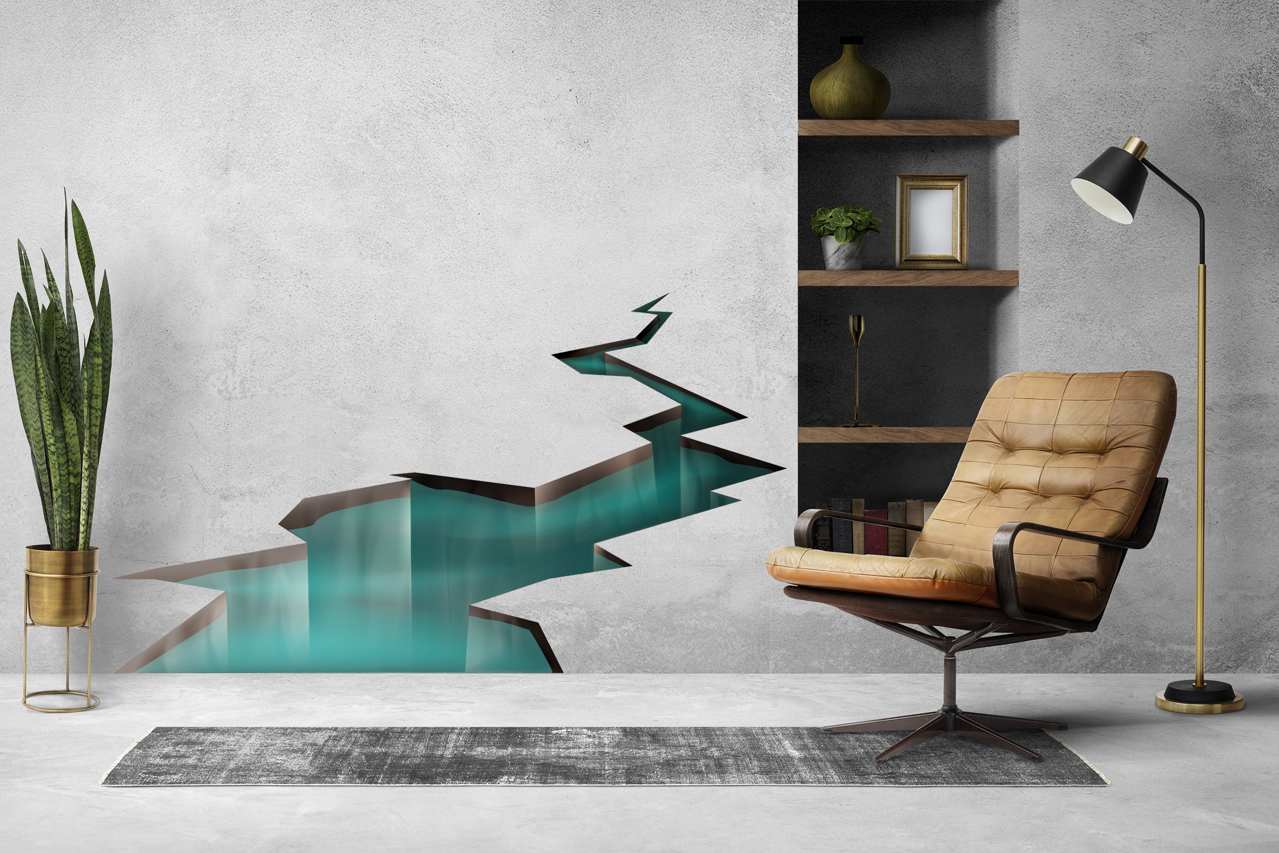 Wall Earthquake Crack 3D Wall Sticker Decal Home Decor Wall Art