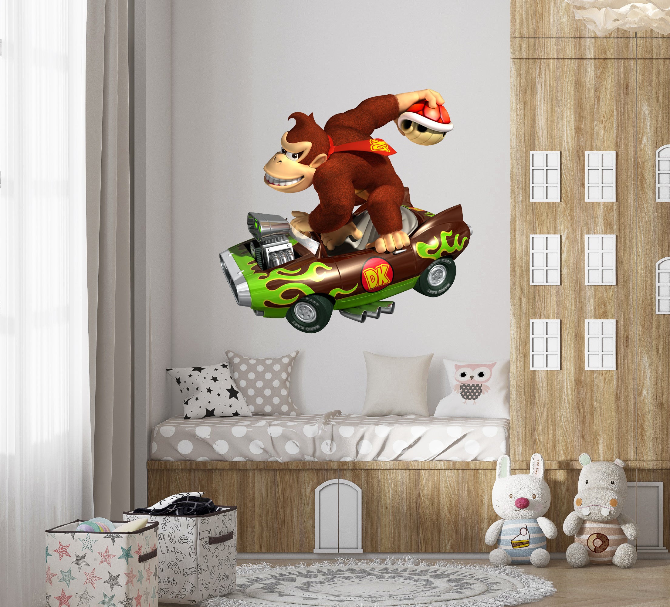 Donkey Kong Super Mario Bros Kart Wall Decal Removable Sticker Kids Home Decor Art SMR06