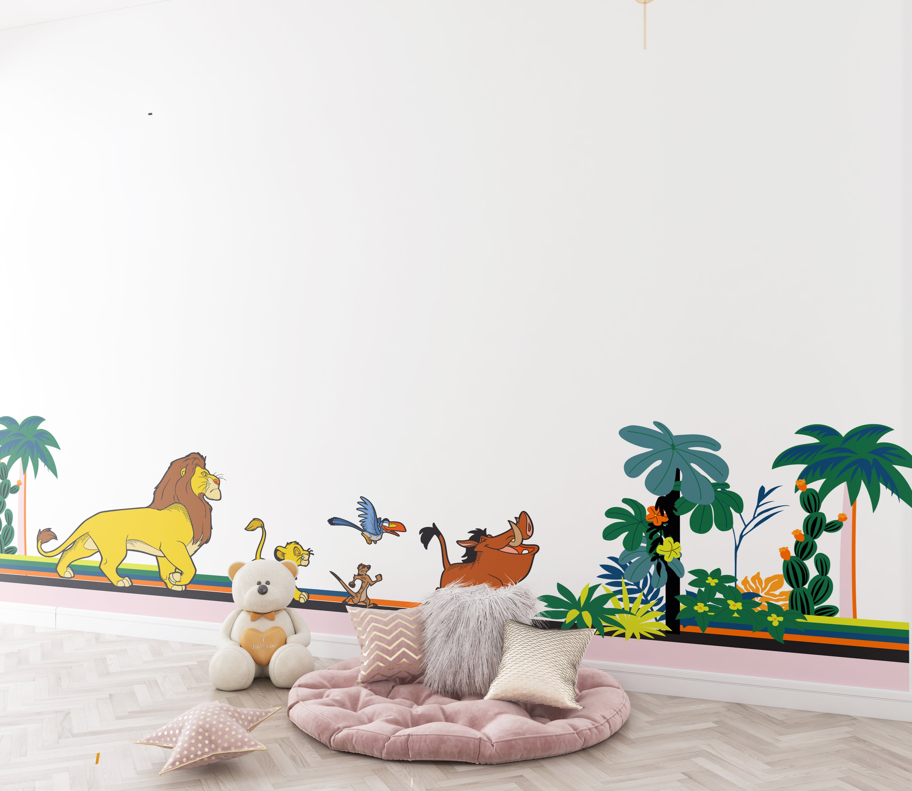 Lion King Scenery Mufasa, Simba, Timon & Pumbaa Disney Wall Sticker Decal