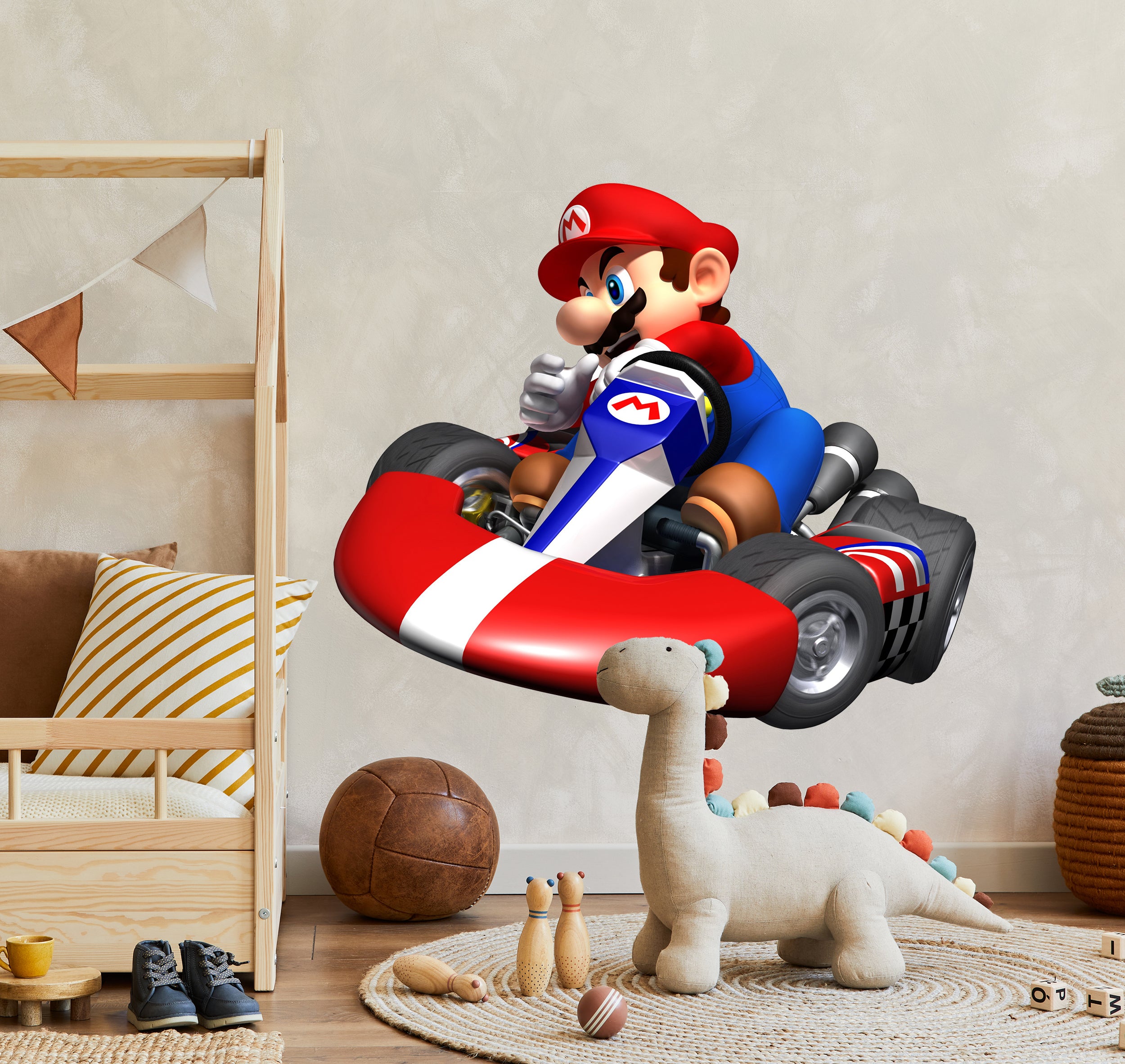 Super Mario Bros Race Car Wall Decal Removable Sticker Kids Home Decor Art SMR21