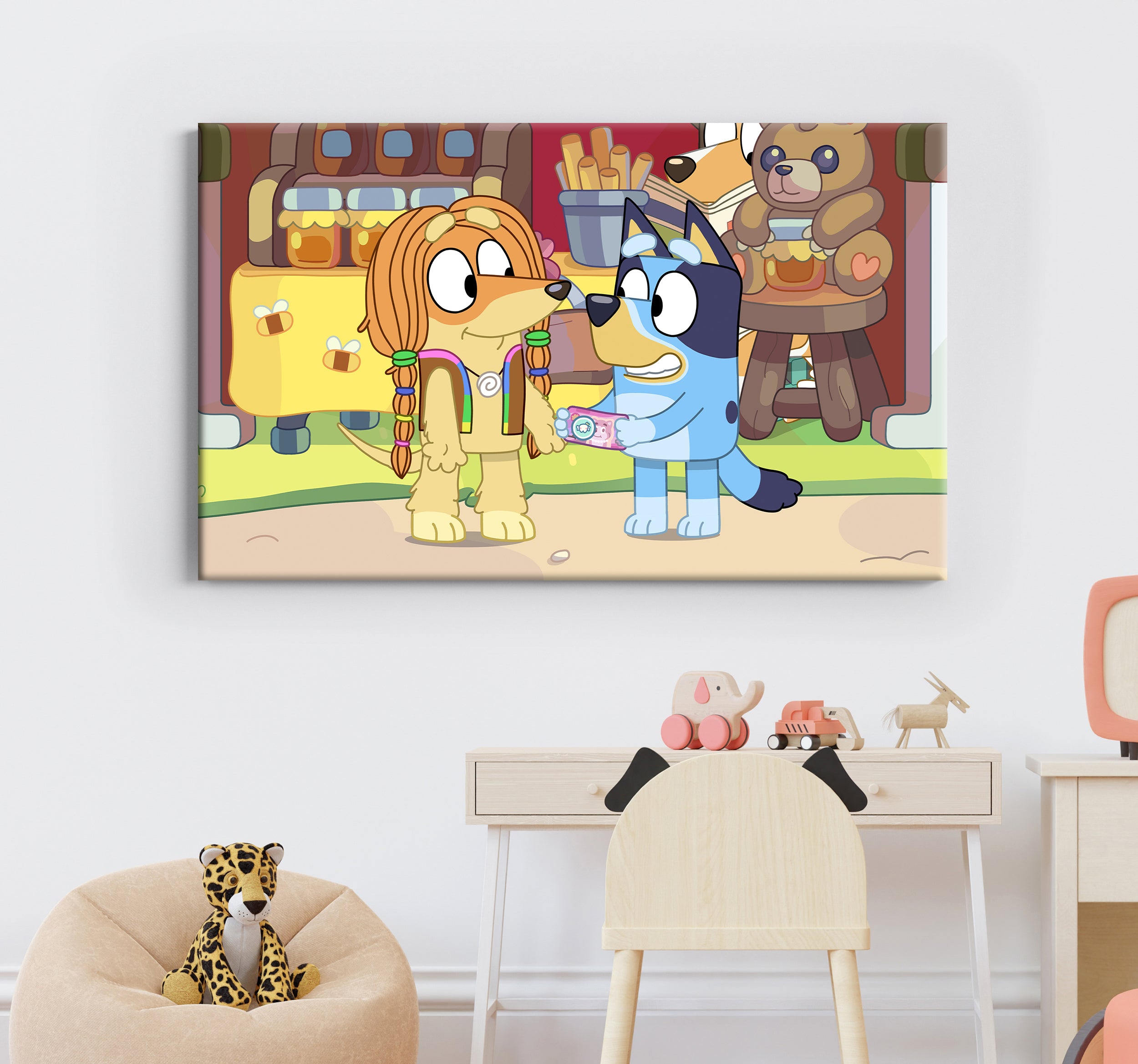 Bluey Canvas Print Wall Art Wall Decor Giclee