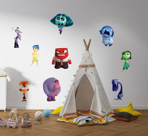 Inside Out 9 Characters Set Wall Sticker Decal Kids Decor Art Kids Children INO01