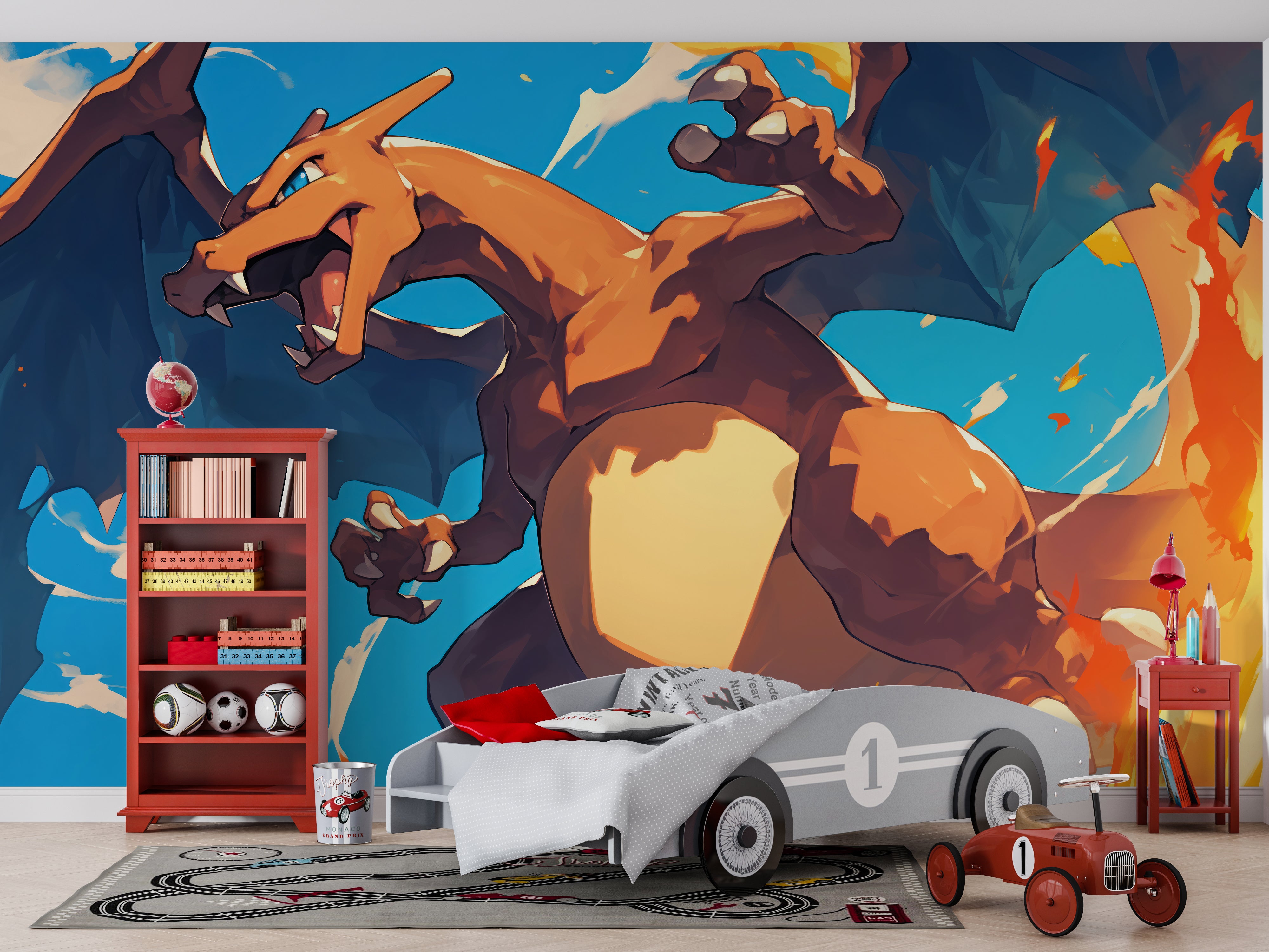 Charizard Pokemon Self-Adhesive Wallpaper Mural Home Wall Art Decor WP43