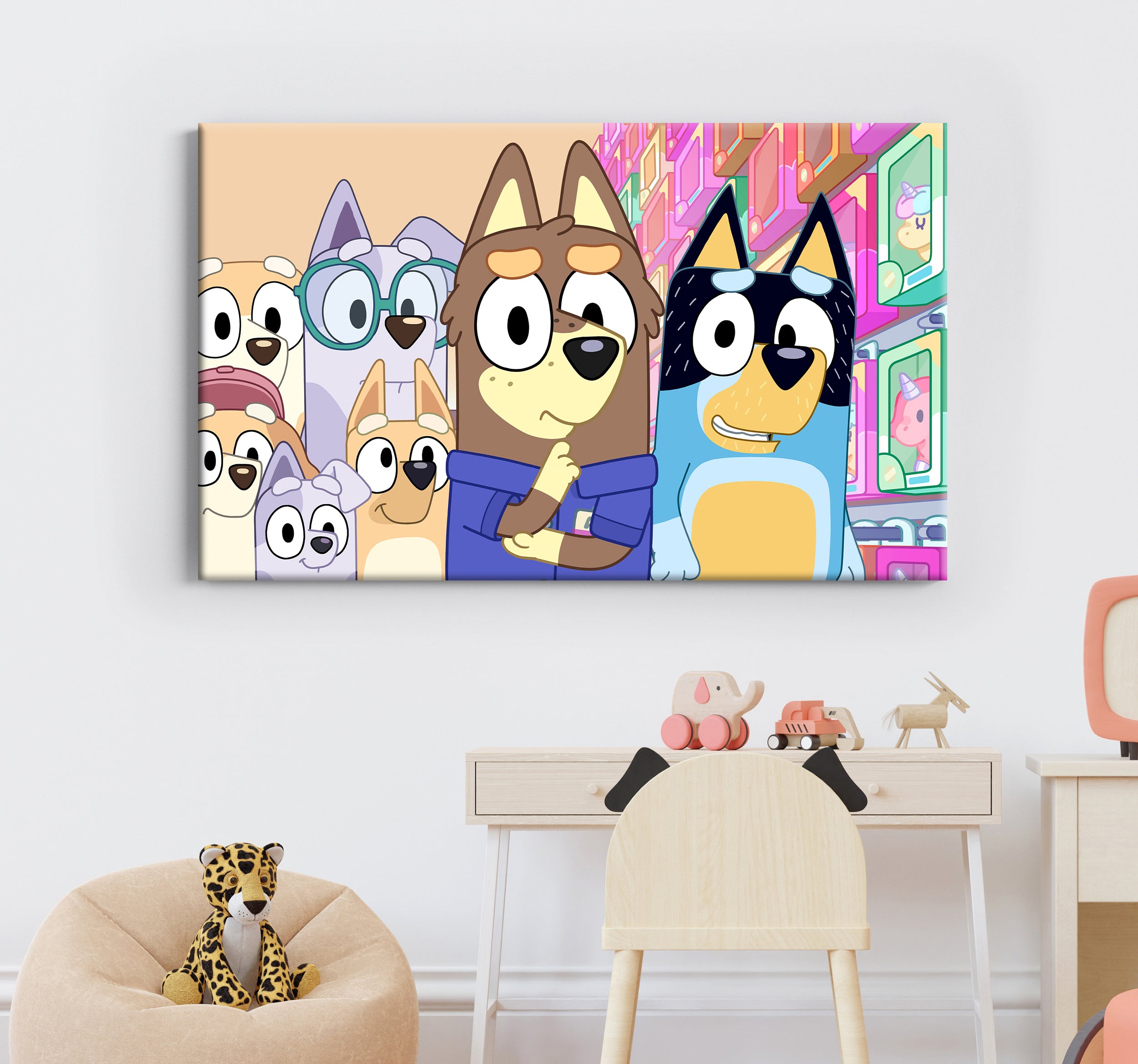 Bluey Canvas Print Wall Art Wall Decor Giclee