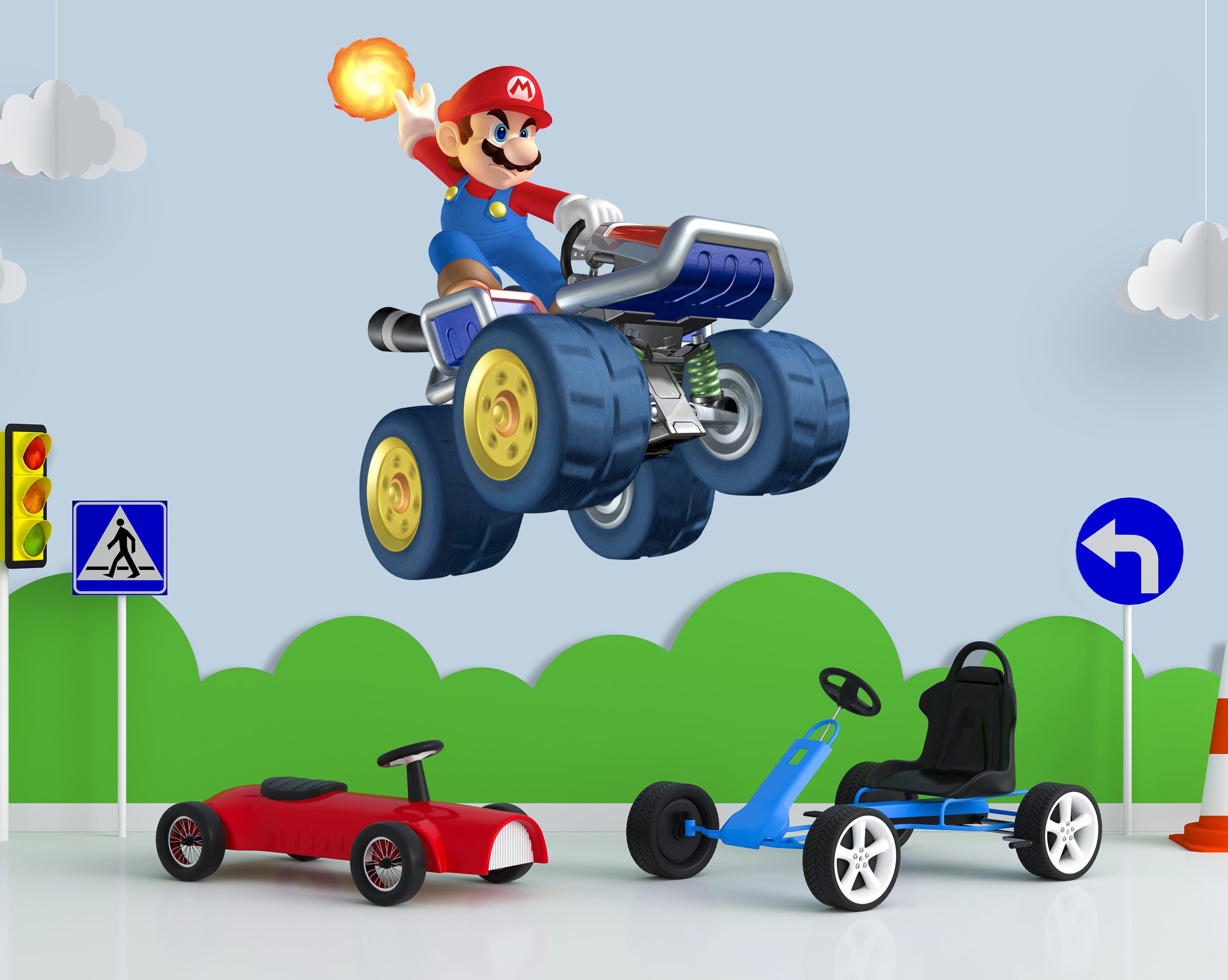Mario Kart Super Mario Bros Wall Decal Removable Sticker Kids Home Decor Art SMR03