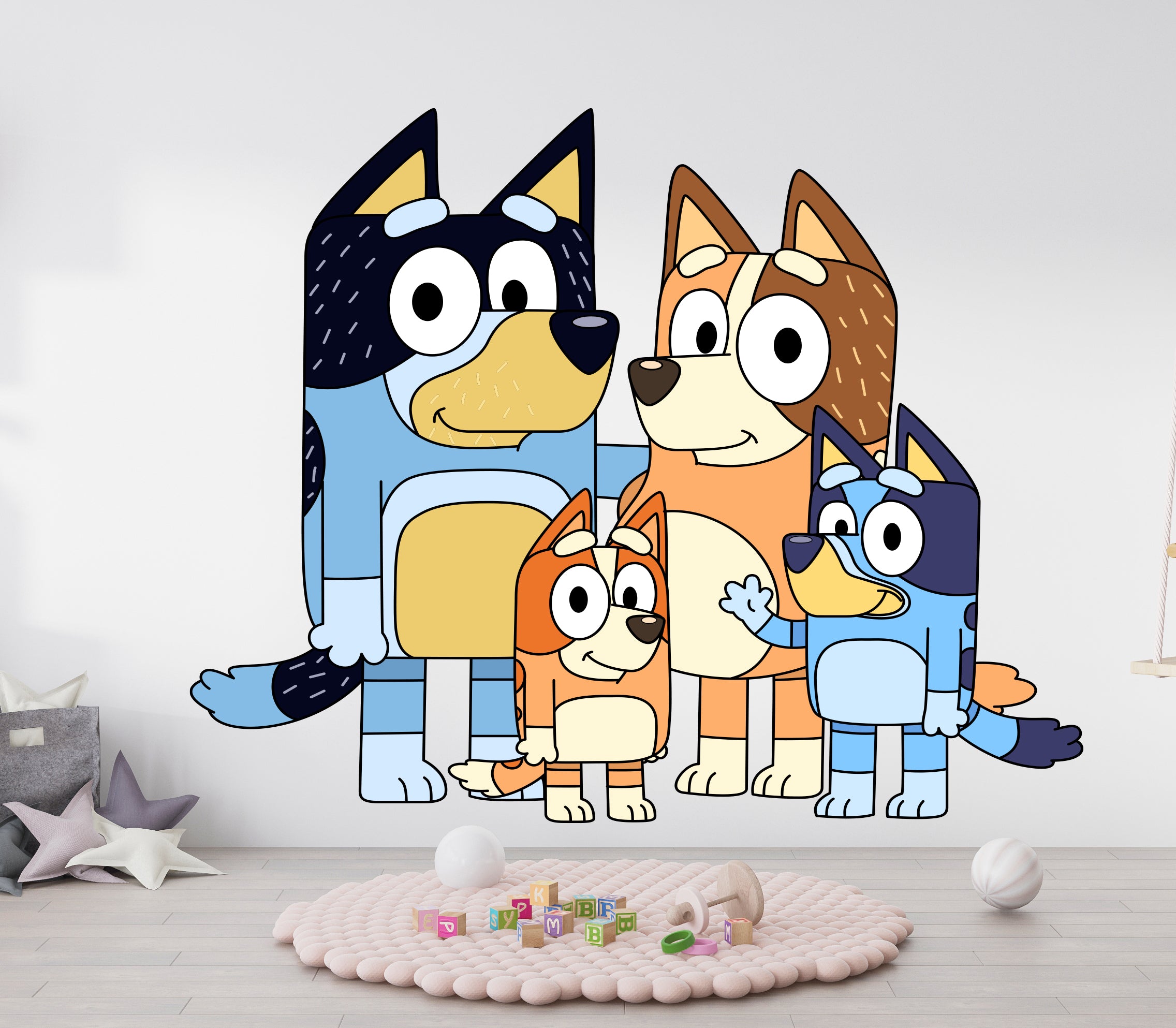 Bluey Characters Bingo 3D Wall Sticker Decal Home Decor Wall Art BLU23