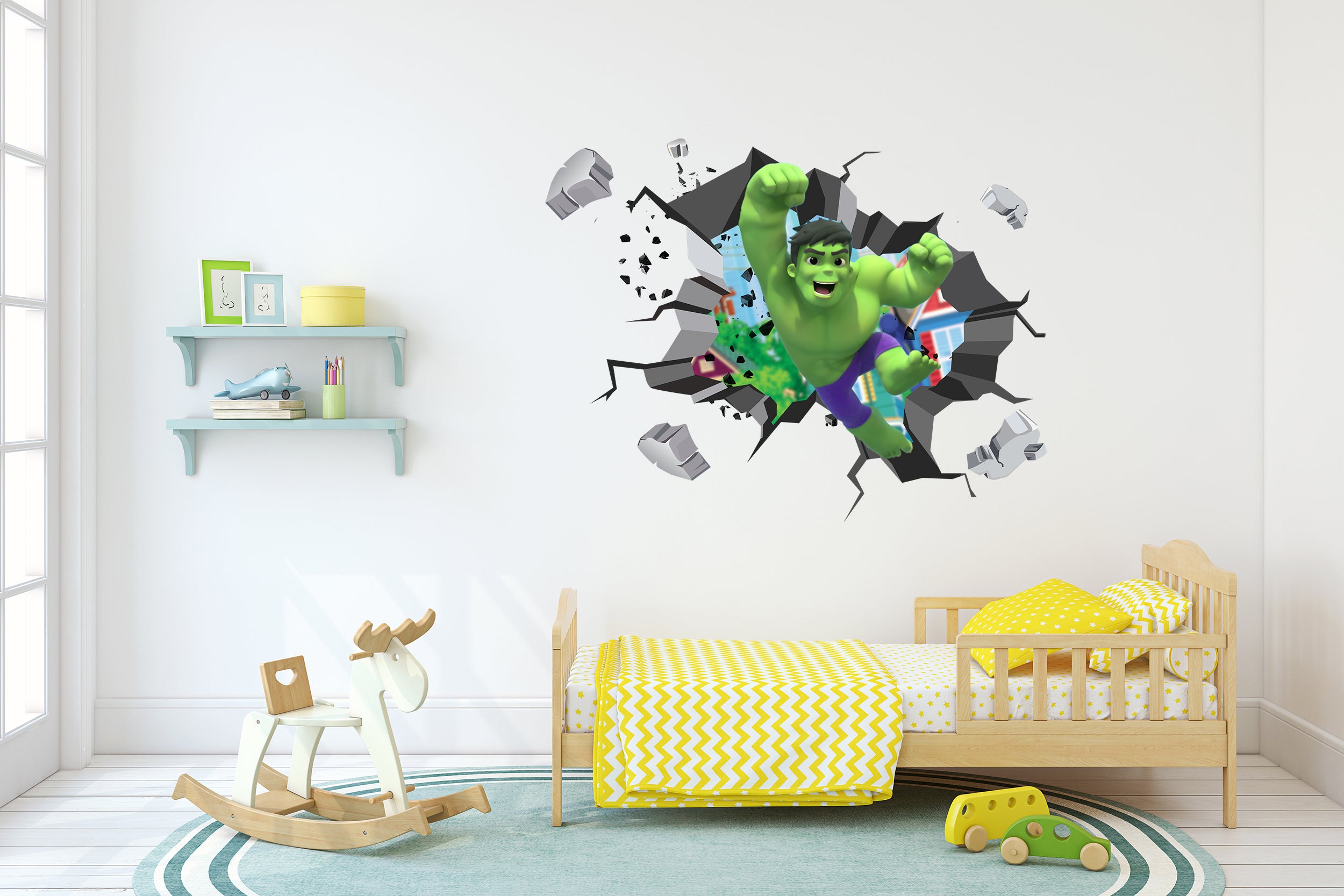 Hulk 3D Explosion Effect Wall Sticker Decal SP25