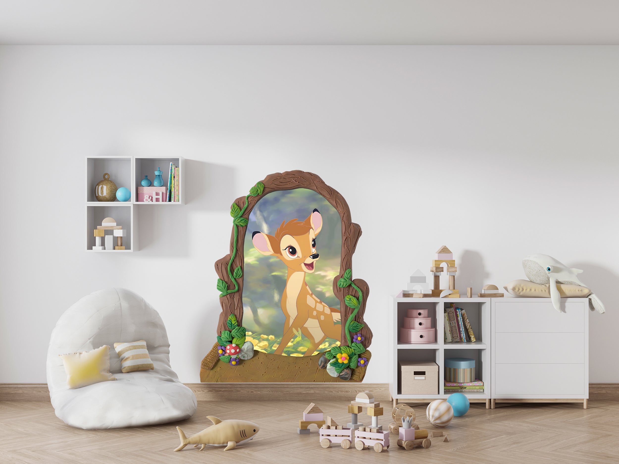 Bambi Secret Cave Wall Sticker 3D Effect Decal