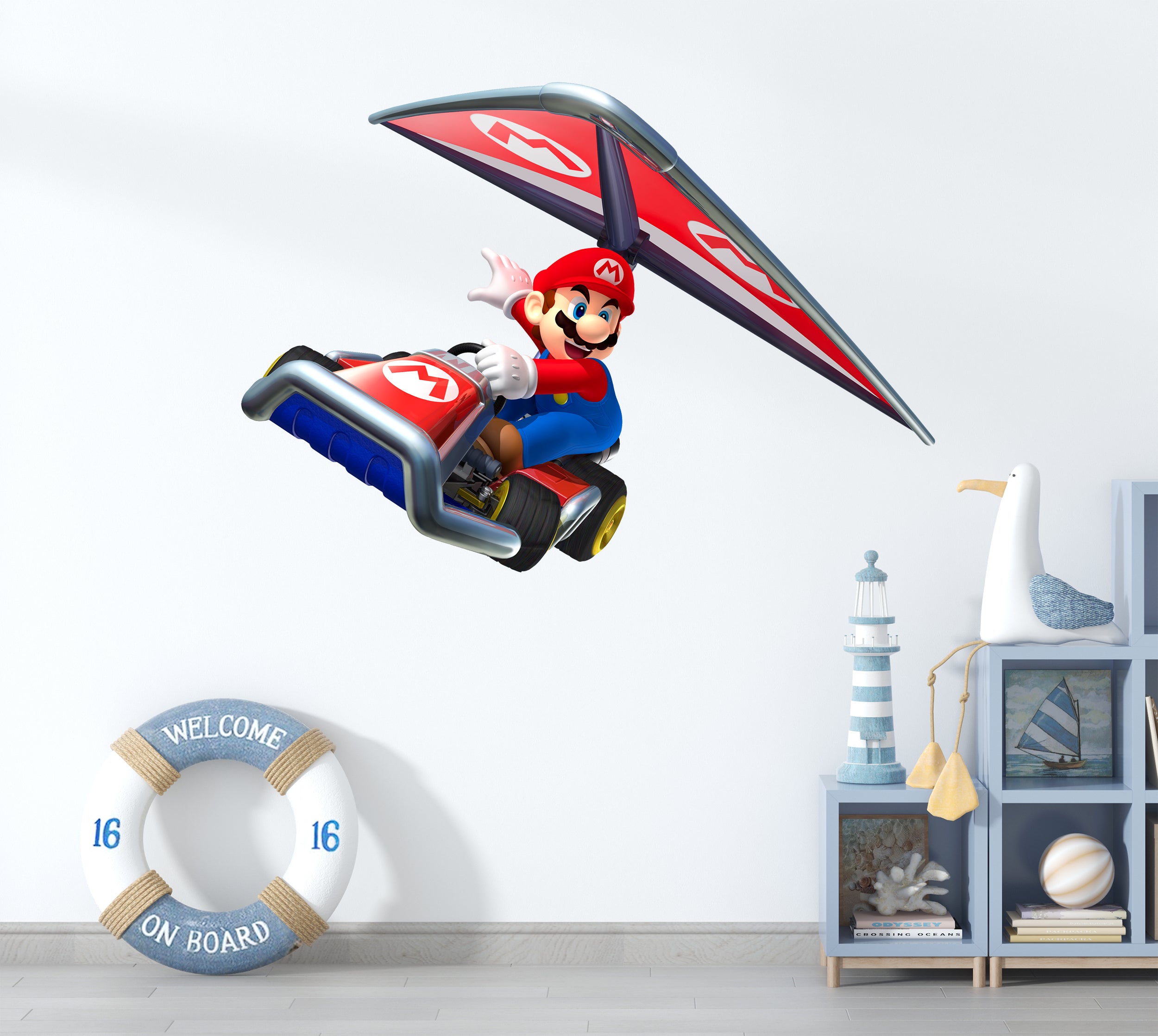 Super Mario Bros Glider Wall Decal Removable Sticker Kids Home Decor Art SMR18