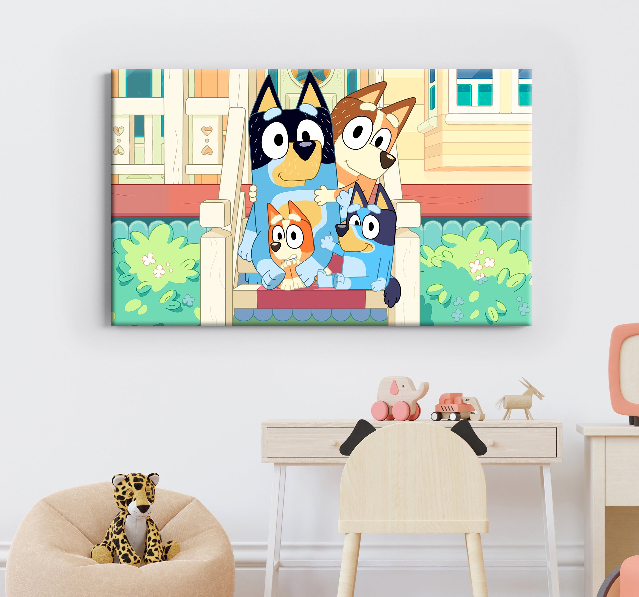 Bluey Canvas Print Wall Art Wall Decor Giclee
