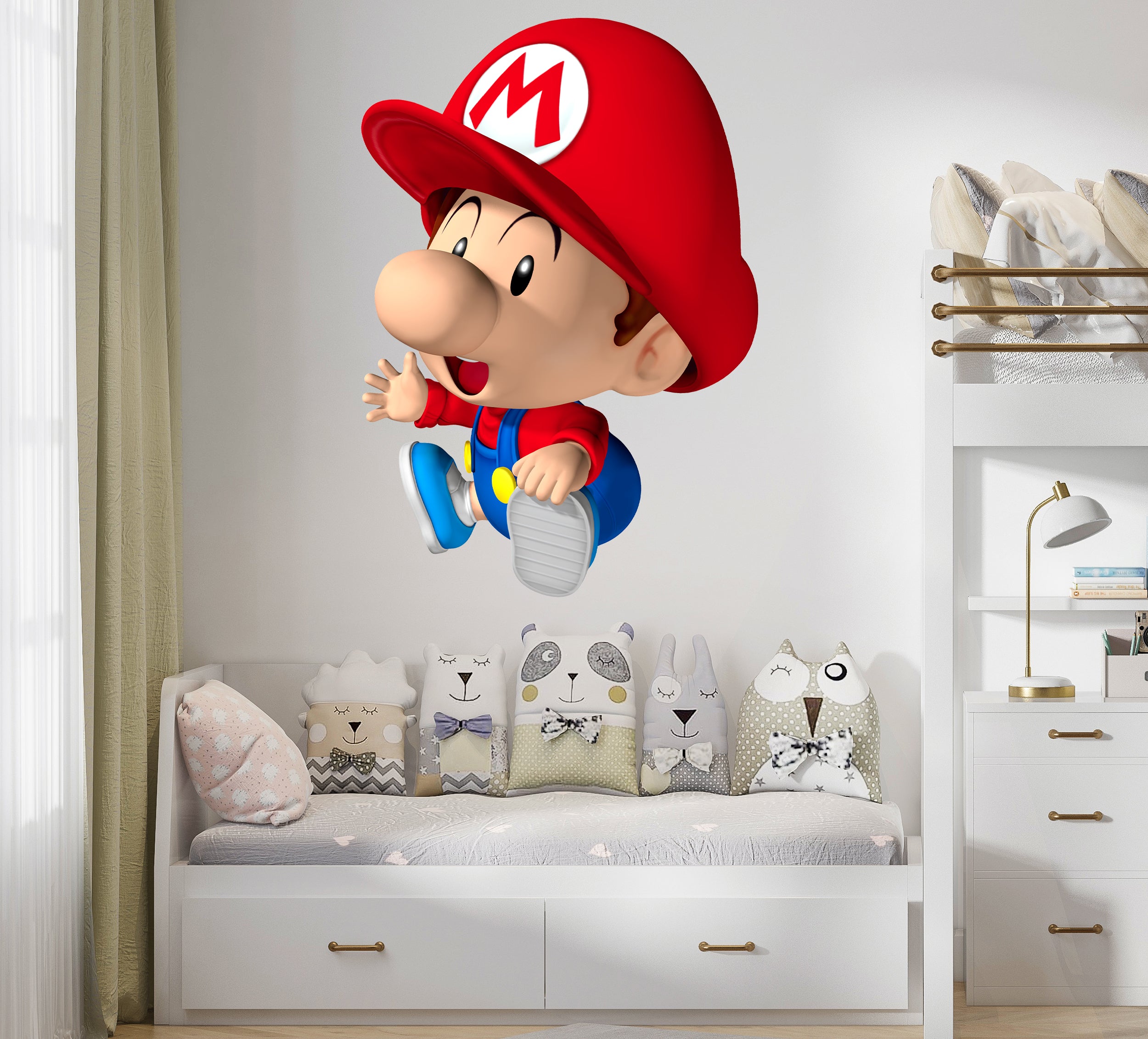 Baby Mario Super Mario Bros Wall Decal Removable Sticker Kids Home Decor Art SMR24