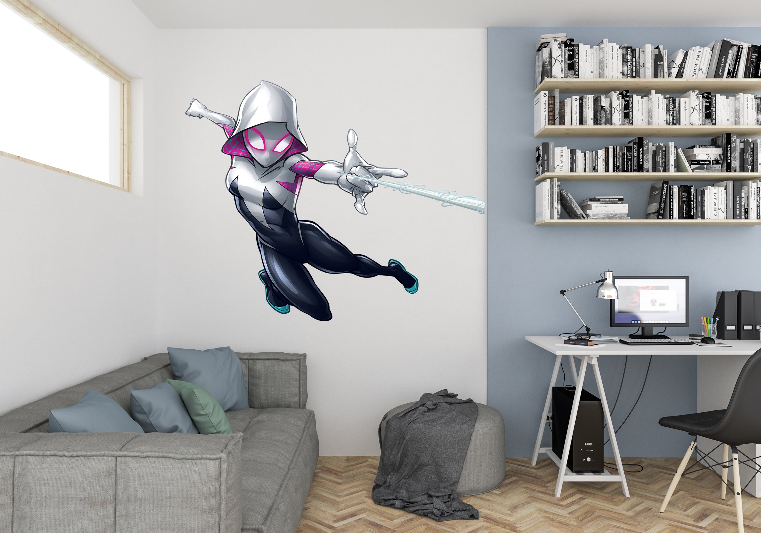 Spider Gwen Spiderman Into The Spiderverse Wall Decal Sticker Kids Room Art SPM26