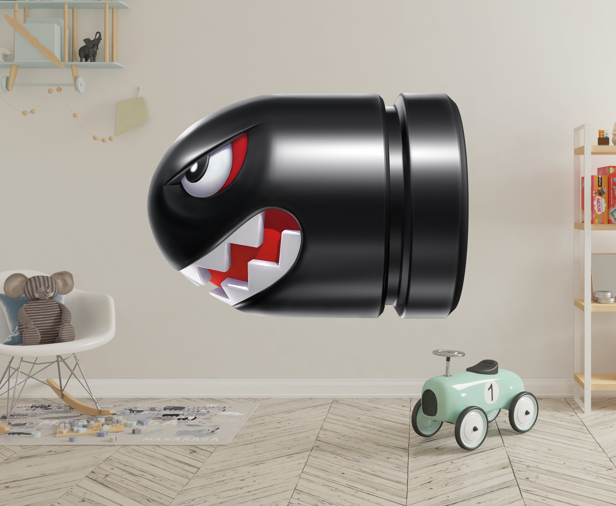 Banzai Bullet Bill Super Mario Bros Wall Decal Removable Sticker Kids Home Decor Art SMR25