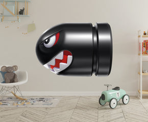 Banzai Bullet Bill Super Mario Bros Wall Decal Removable Sticker Kids Home Decor Art SMR25