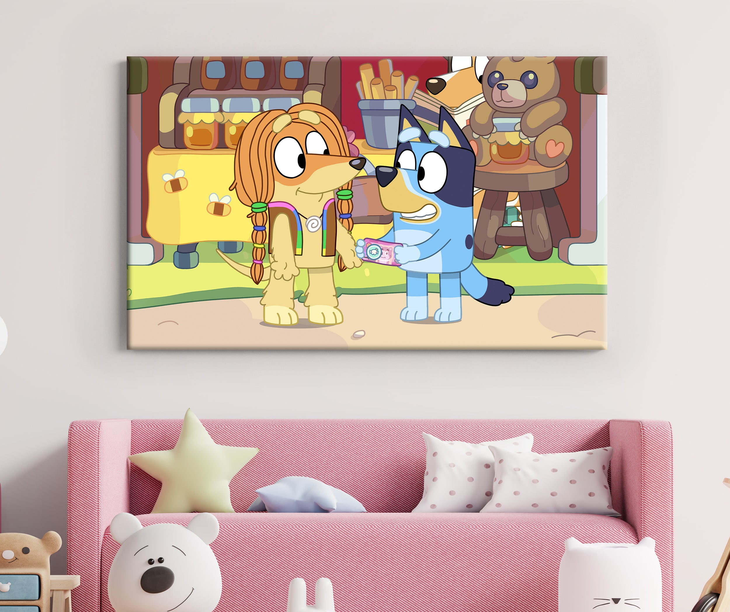 Bluey Canvas Print Wall Art Wall Decor Giclee