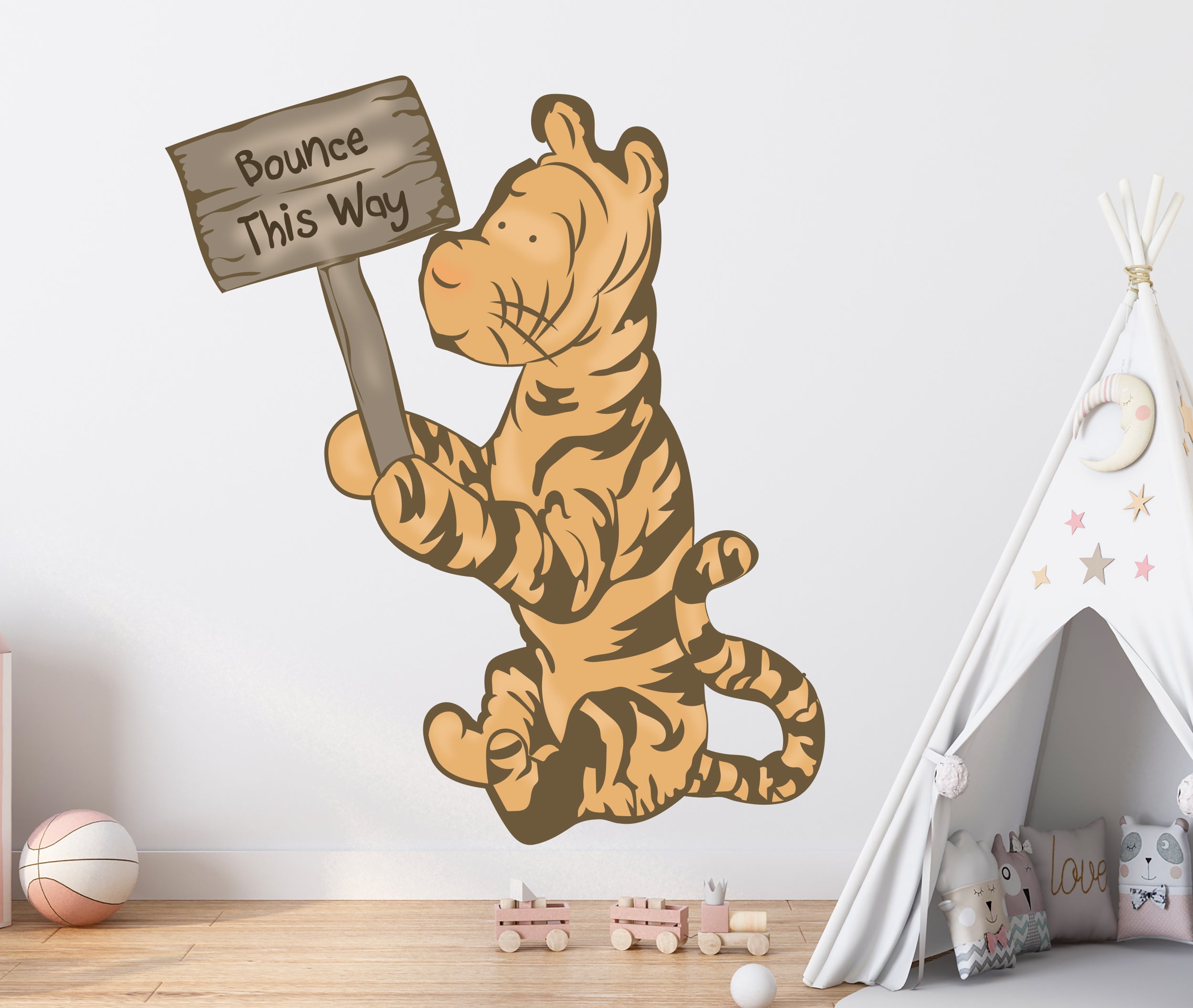 Tigger Classic  Retro Winnie The Pooh Wall Decal Sticker Kids Room Art Mural WTP21