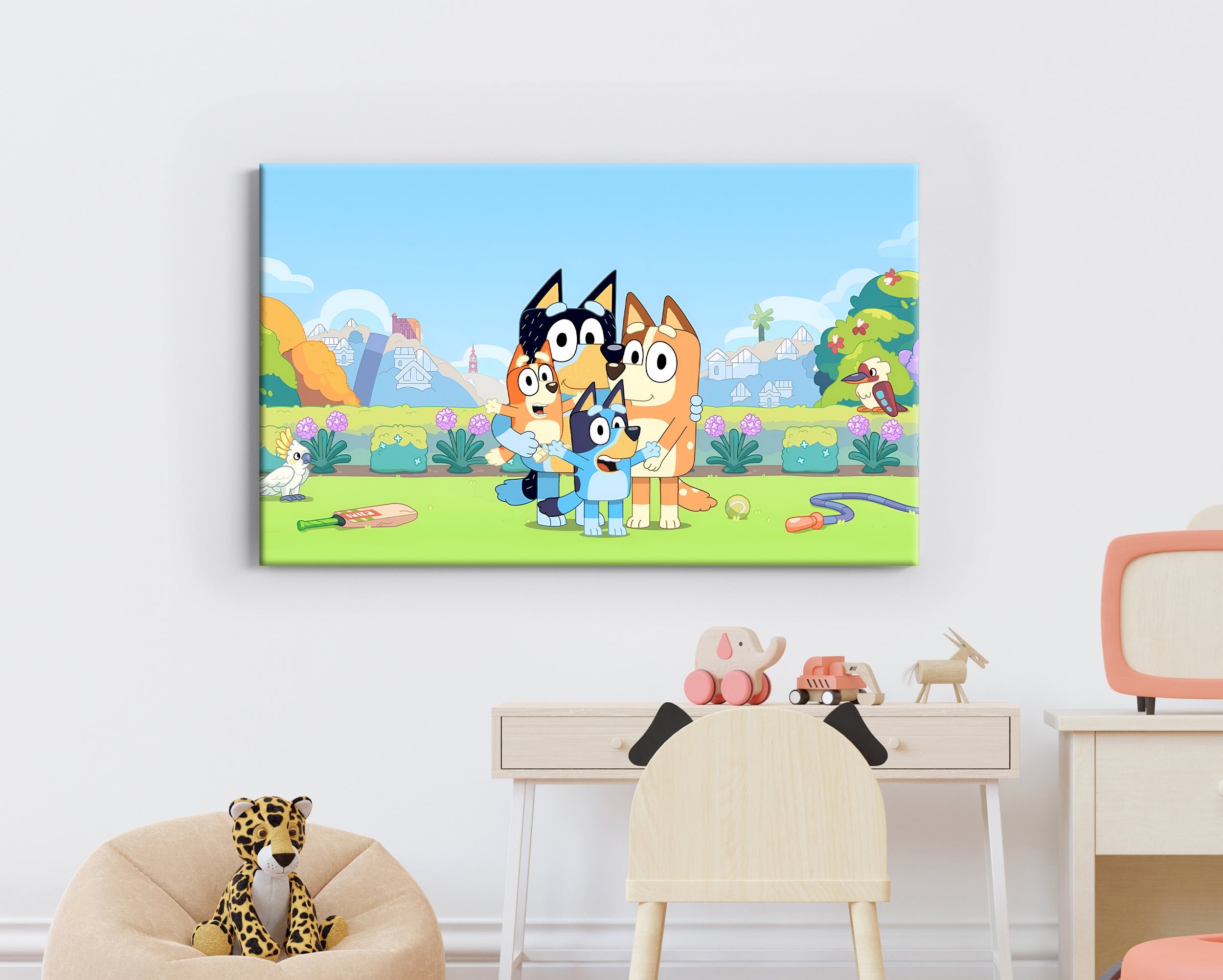 Bluey Canvas Print Wall Art Wall Decor Giclee