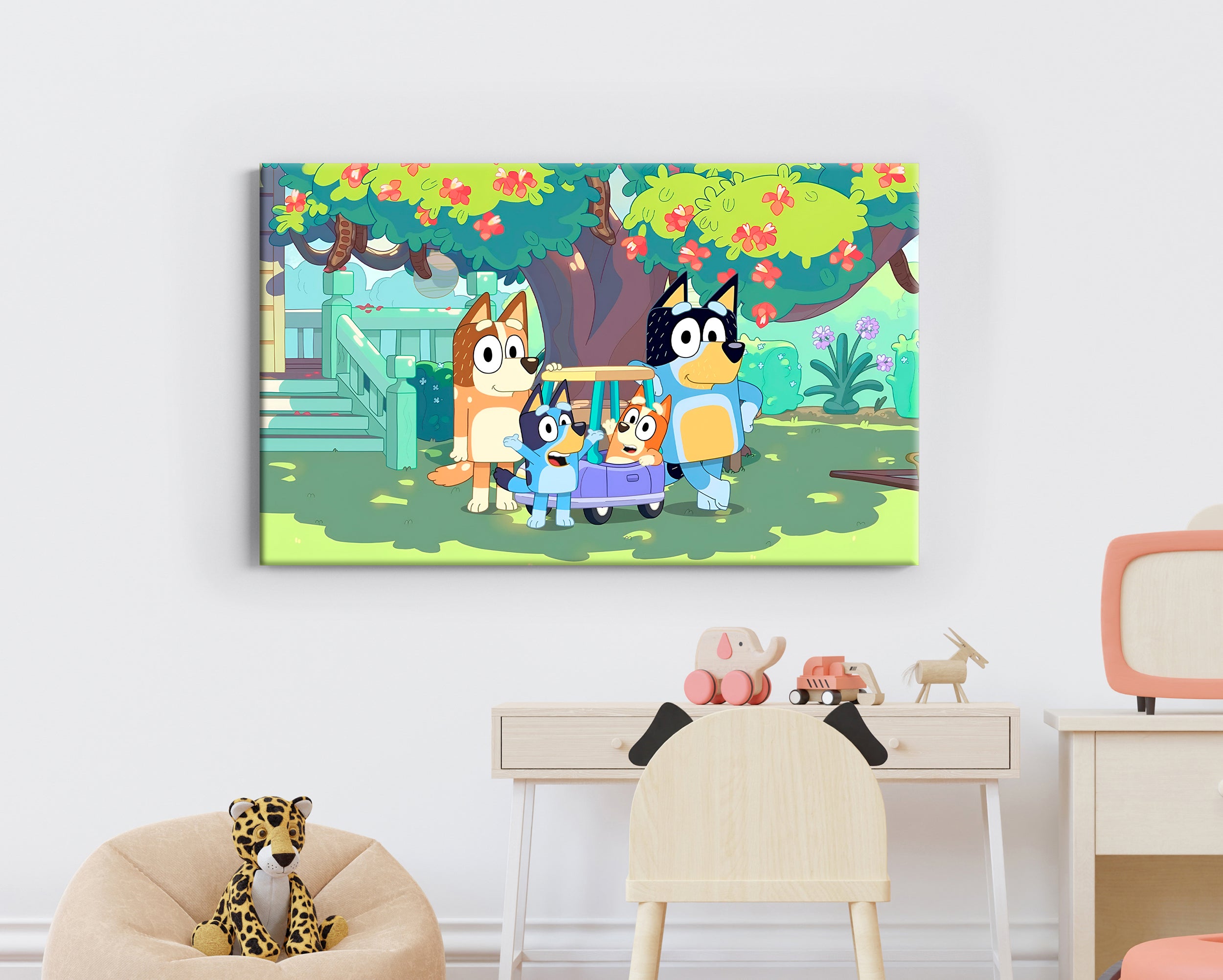 Bluey Canvas Print Wall Art Wall Decor Giclee