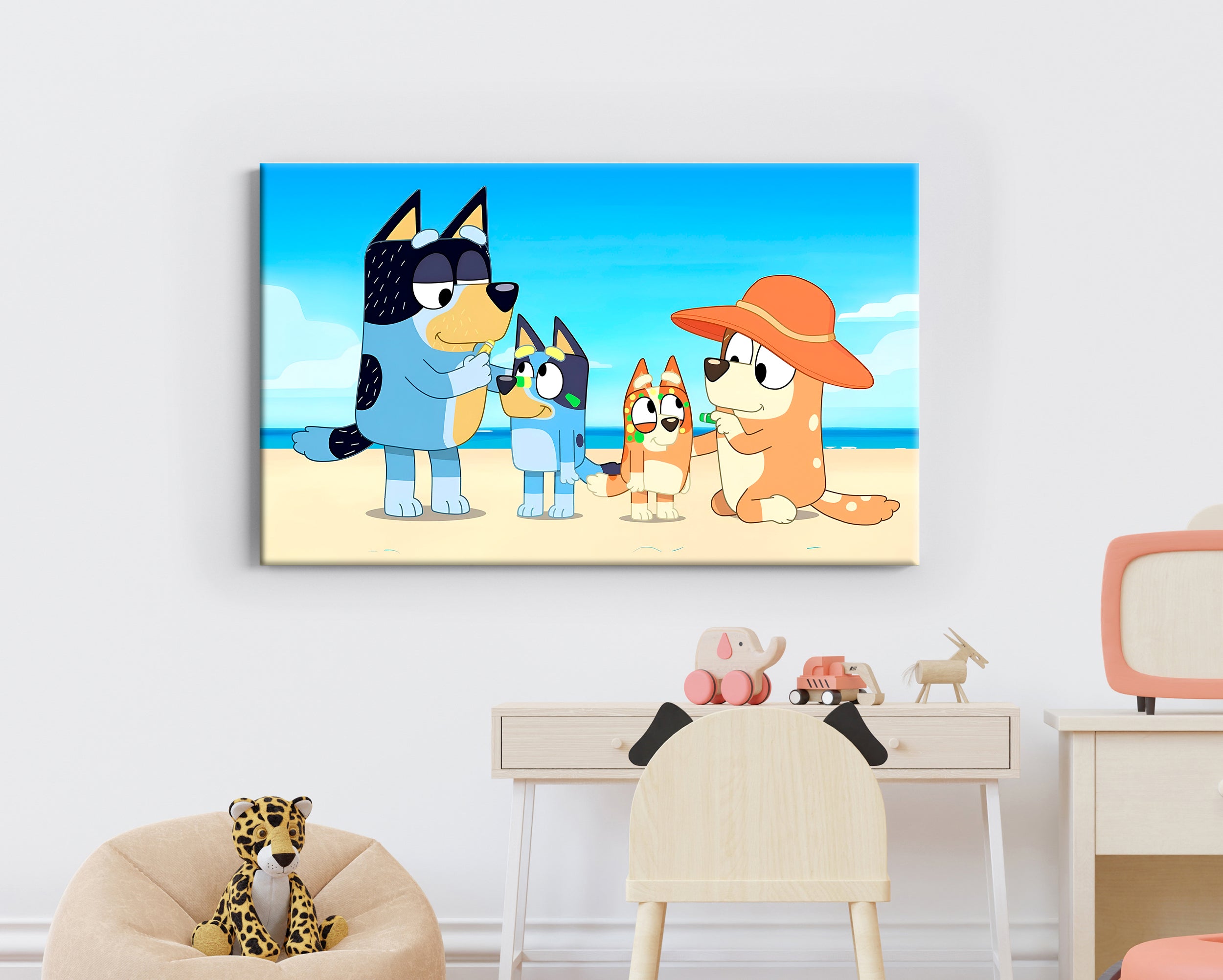 Bluey Canvas Print Wall Art Wall Decor Giclee