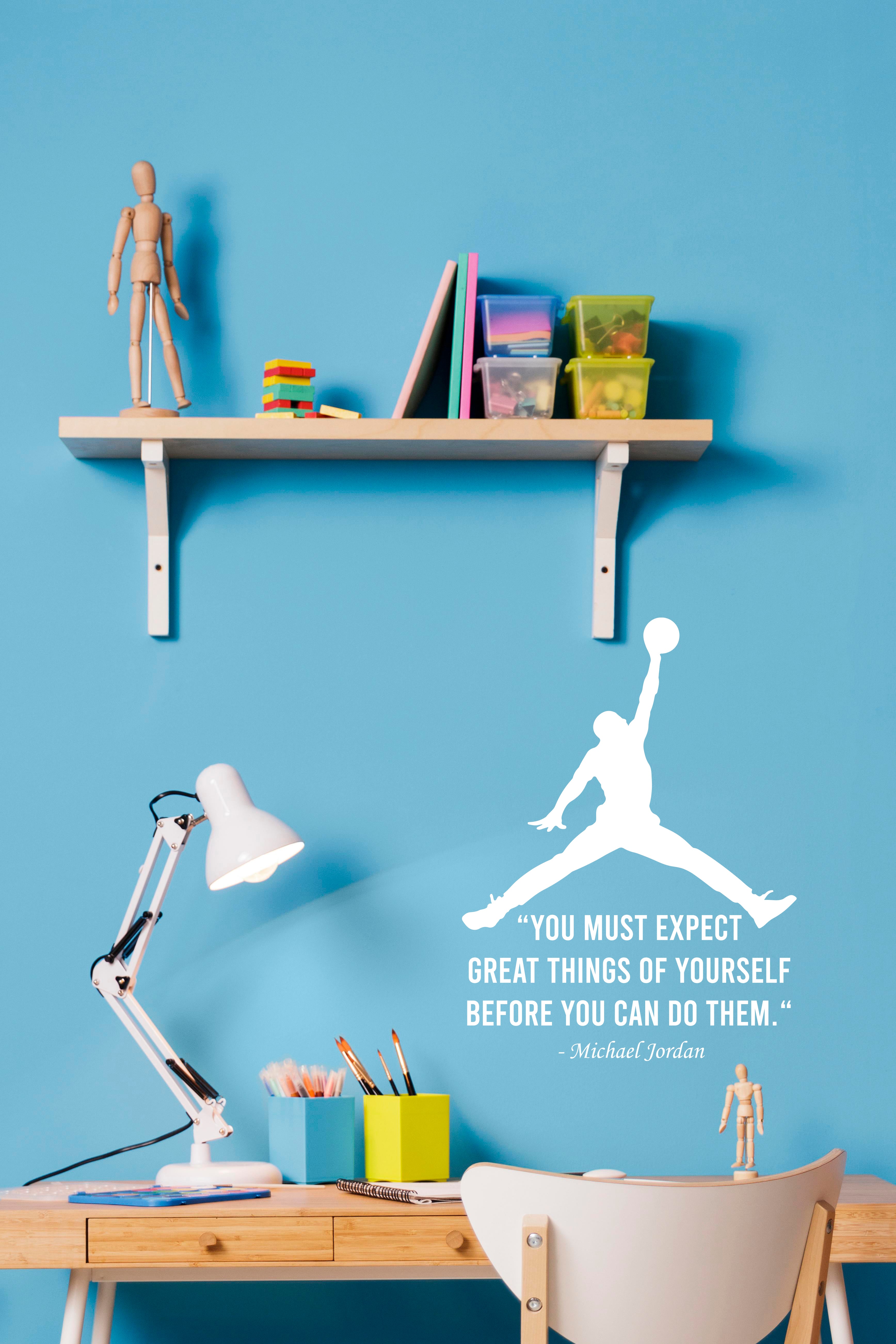 Michael Jordan Inspirational Quote Wall Sticker Decal Stencil Silhouette