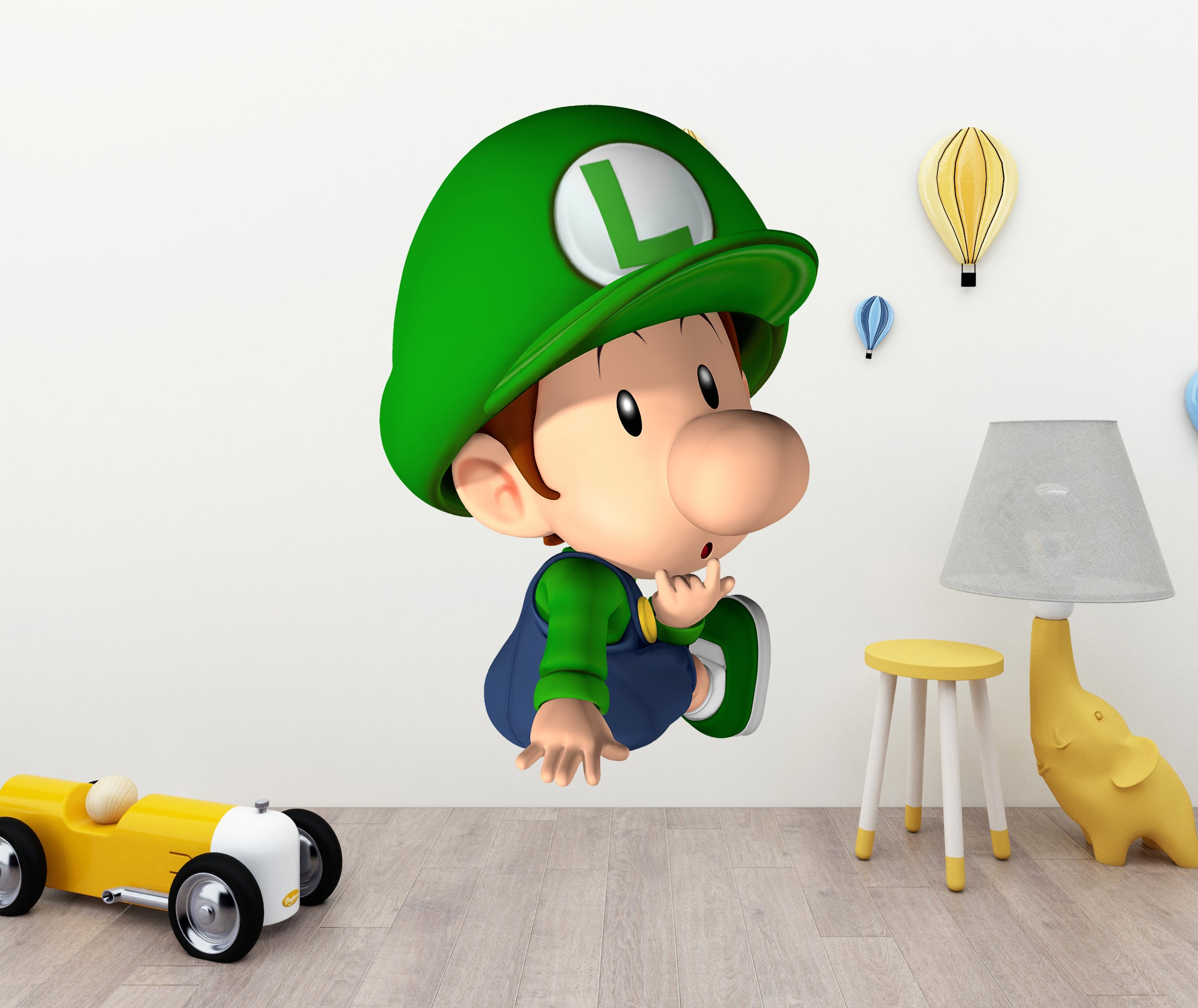 Baby Luigi Super Mario Bros Wall Decal Removable Sticker Kids Home Decor Art SMR23