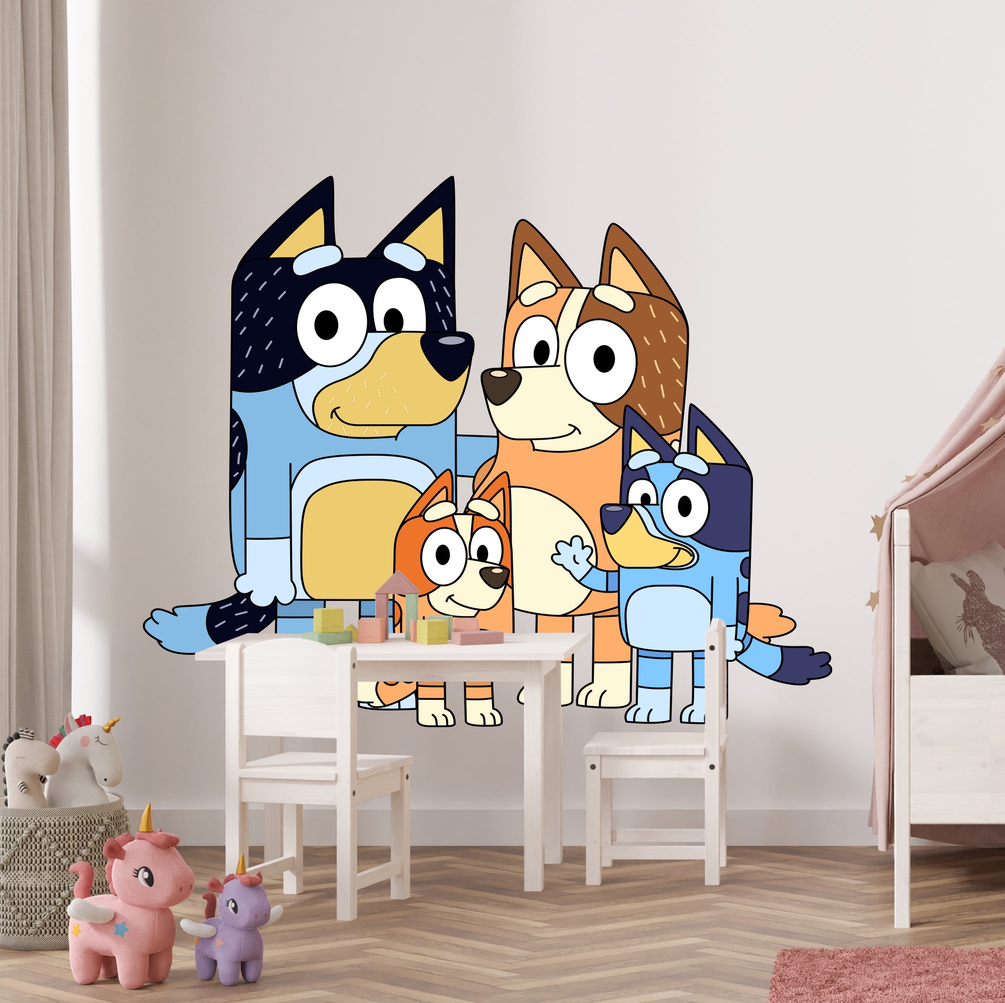 Bluey Characters Bingo 3D Wall Sticker Decal Home Decor Wall Art BLU23