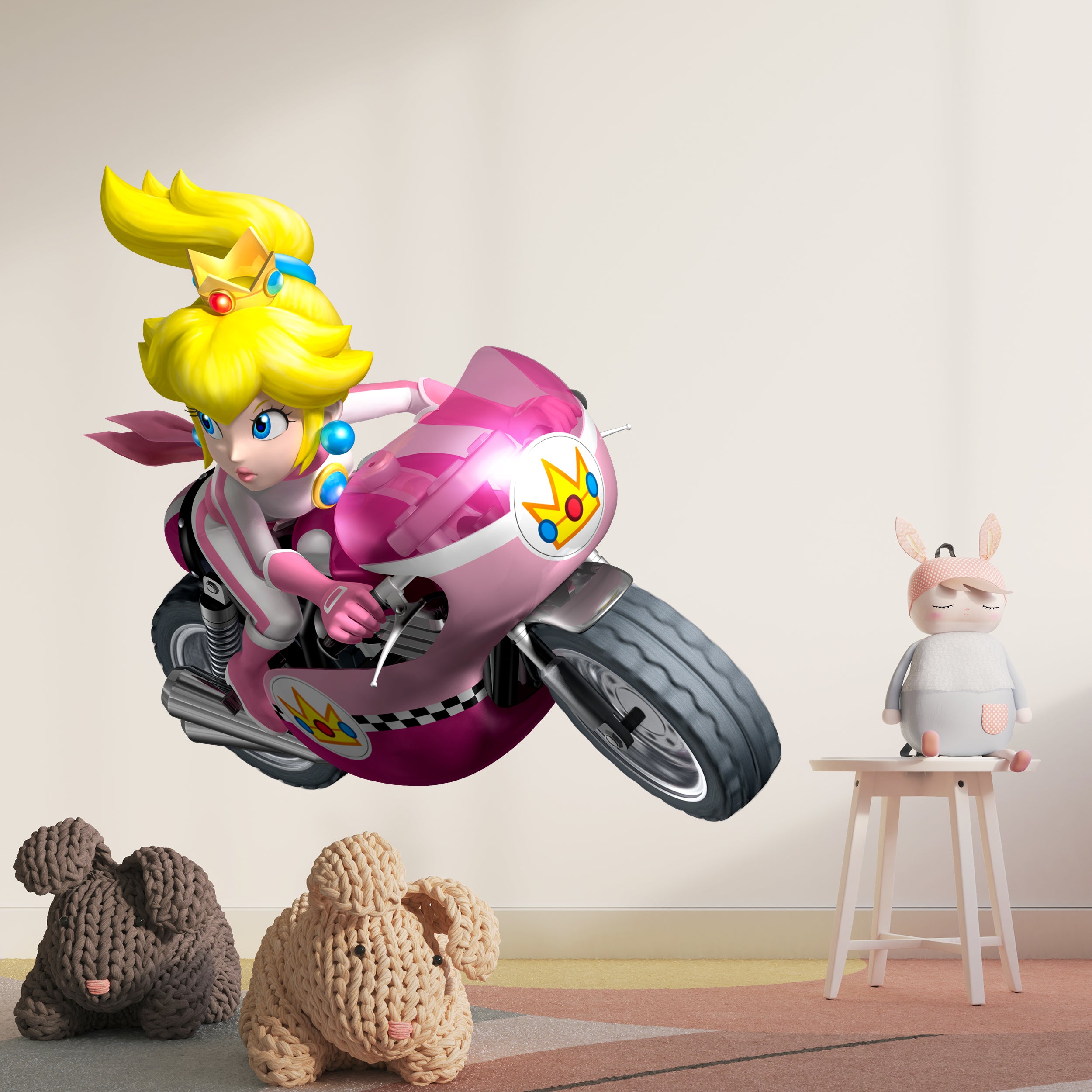 Peach Super Mario Bros Kart Wall Decal Removable Sticker Kids Home Decor Art SMR16