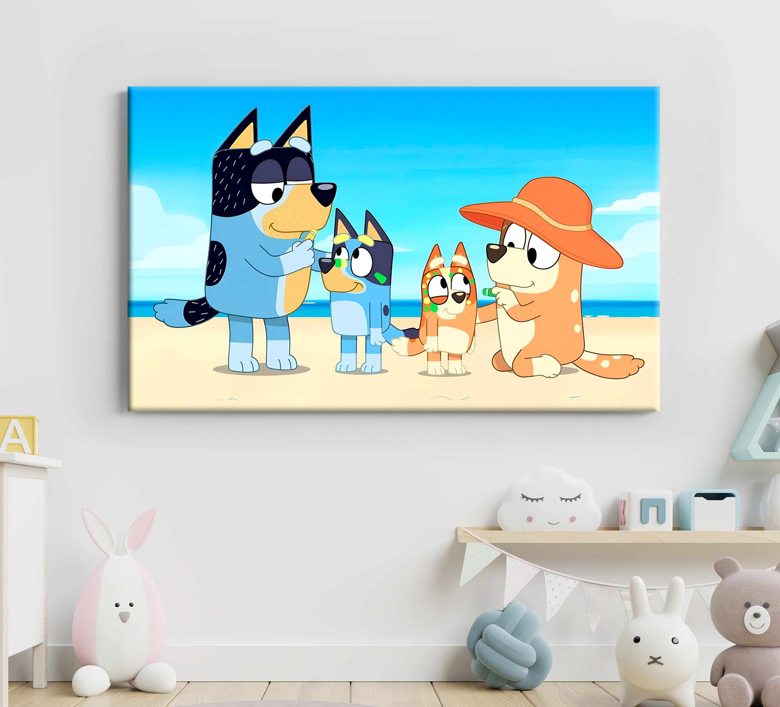 Bluey Canvas Print Wall Art Wall Decor Giclee