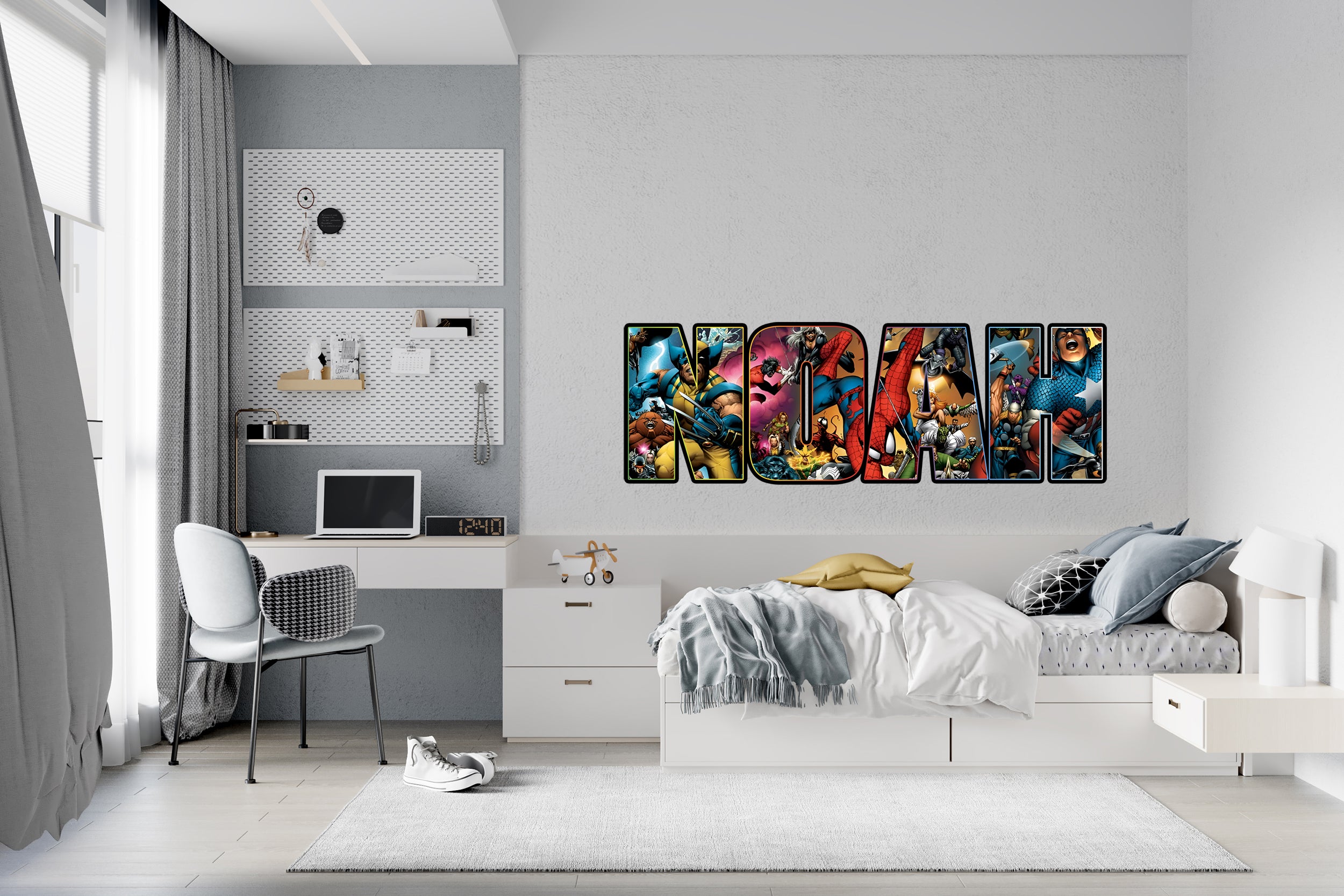 Superheroes Avengers Personalized Custom Name Wall Sticker Decal Vinyl Mural