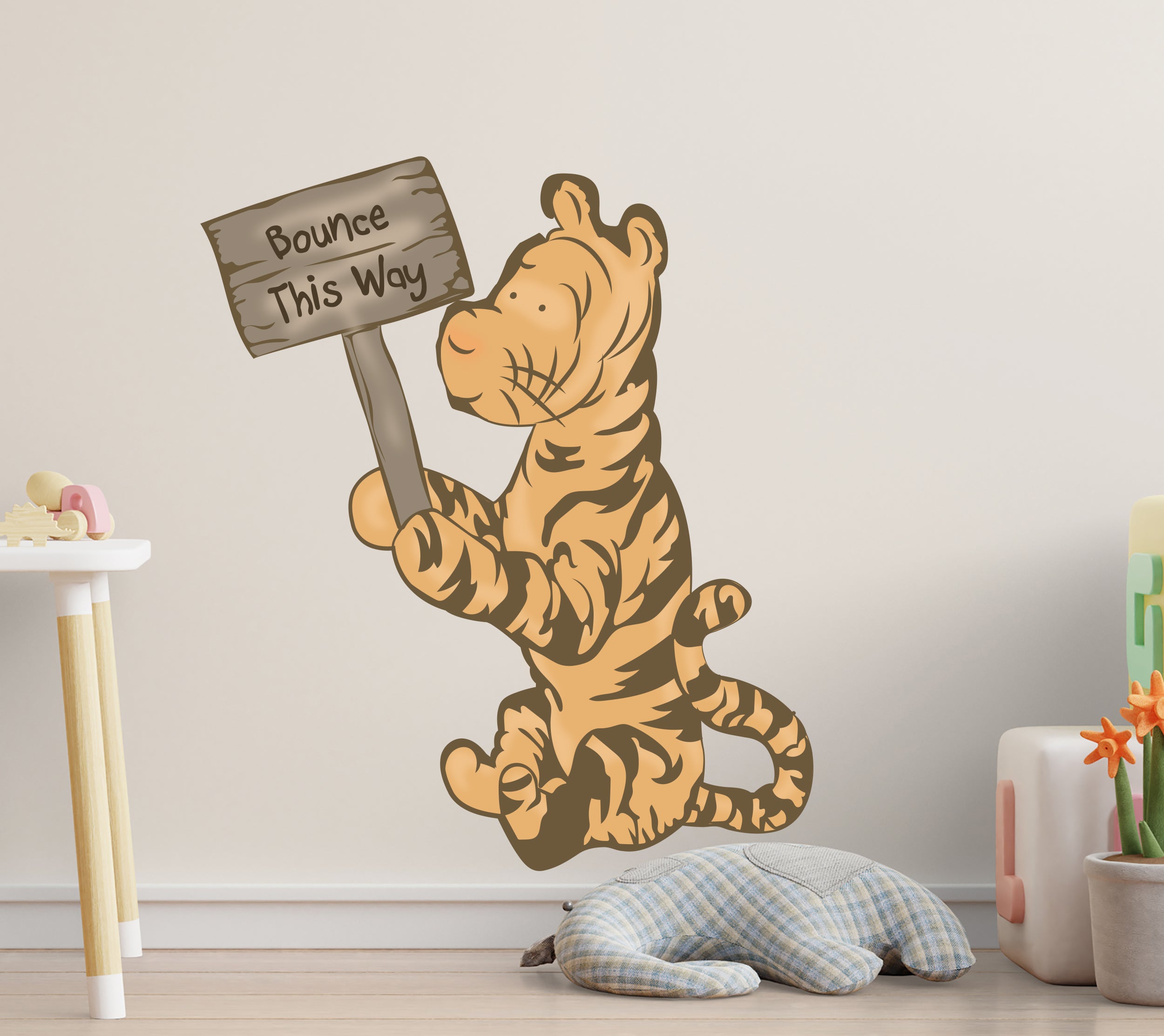 Tigger Classic  Retro Winnie The Pooh Wall Decal Sticker Kids Room Art Mural WTP21