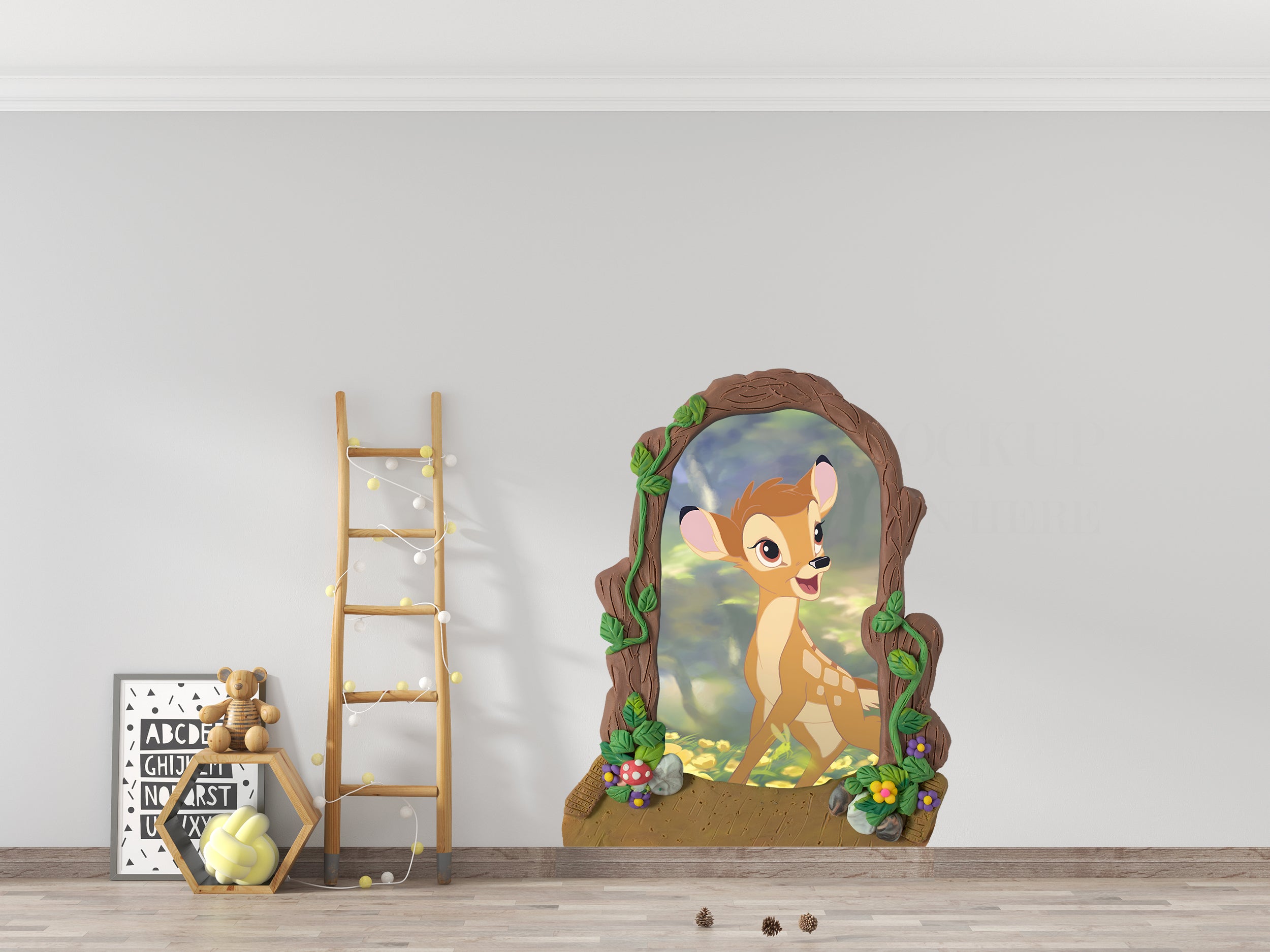 Bambi Secret Cave Wall Sticker 3D Effect Decal