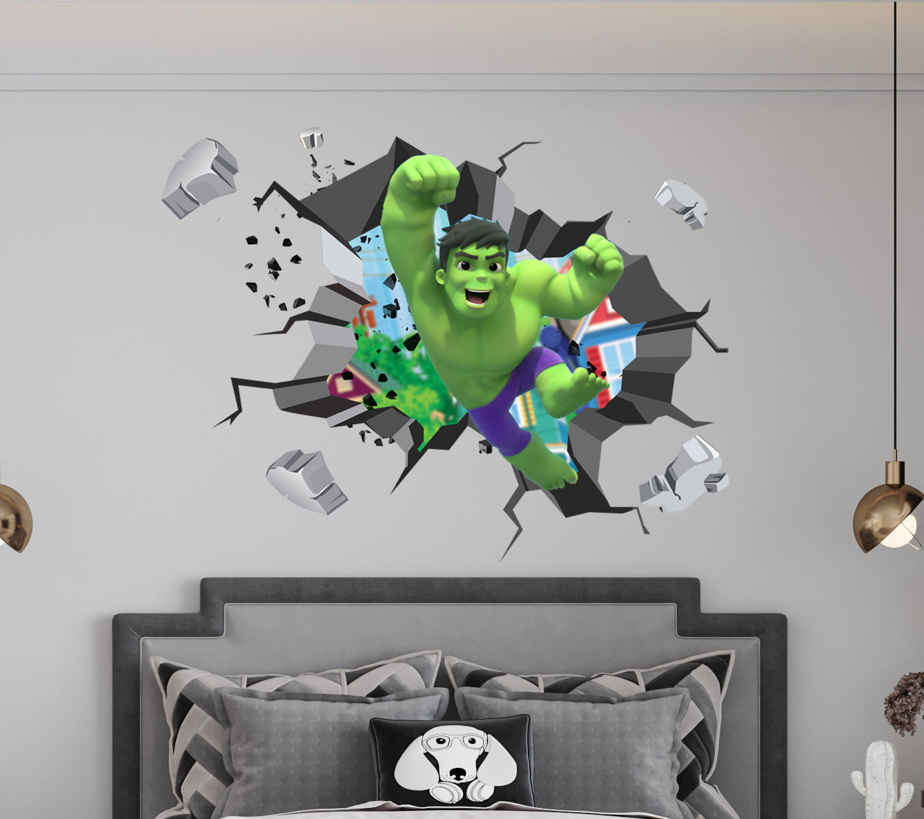 Hulk 3D Explosion Effect Wall Sticker Decal SP25