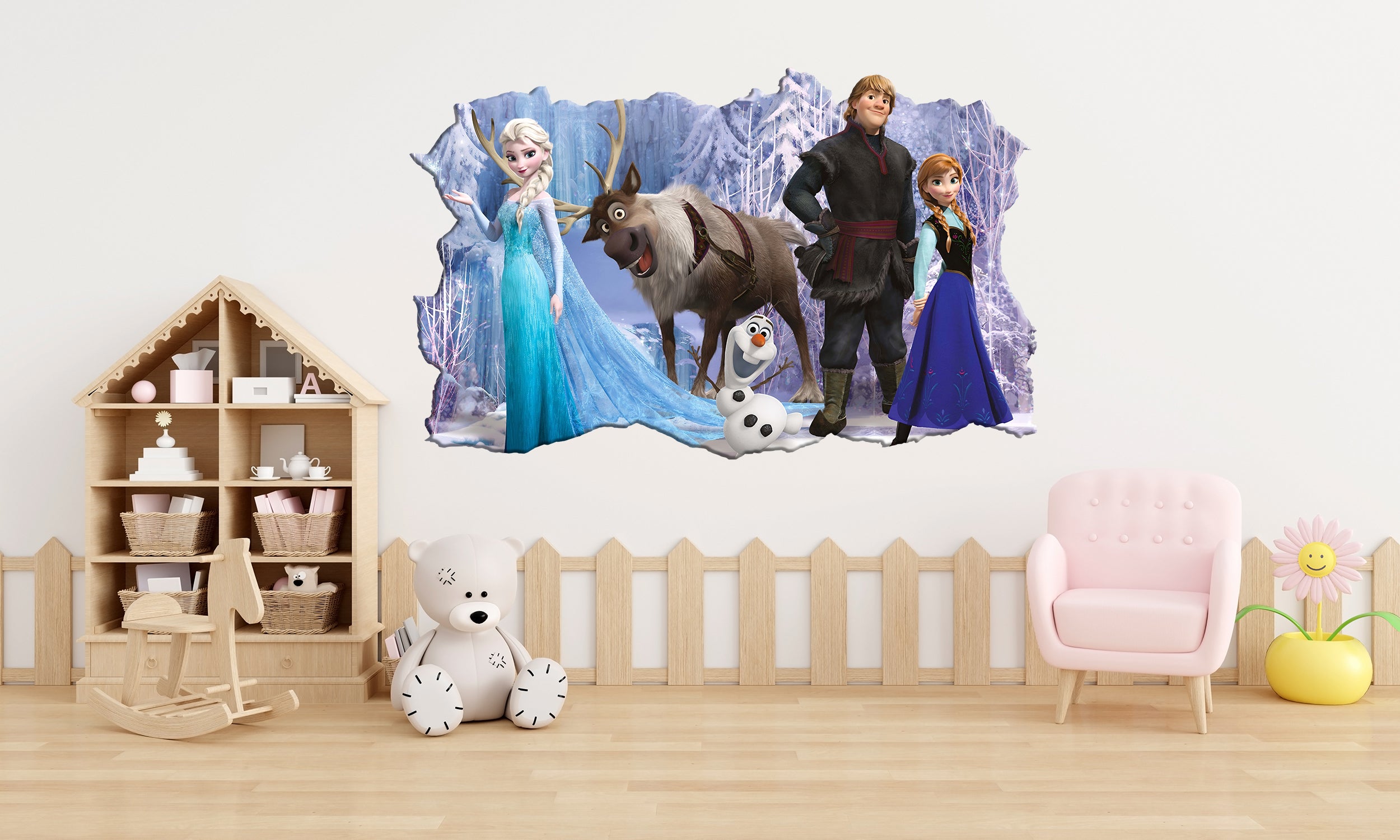 Frozen 3D Iceberg Wall Illusion Decal Wall Sticker